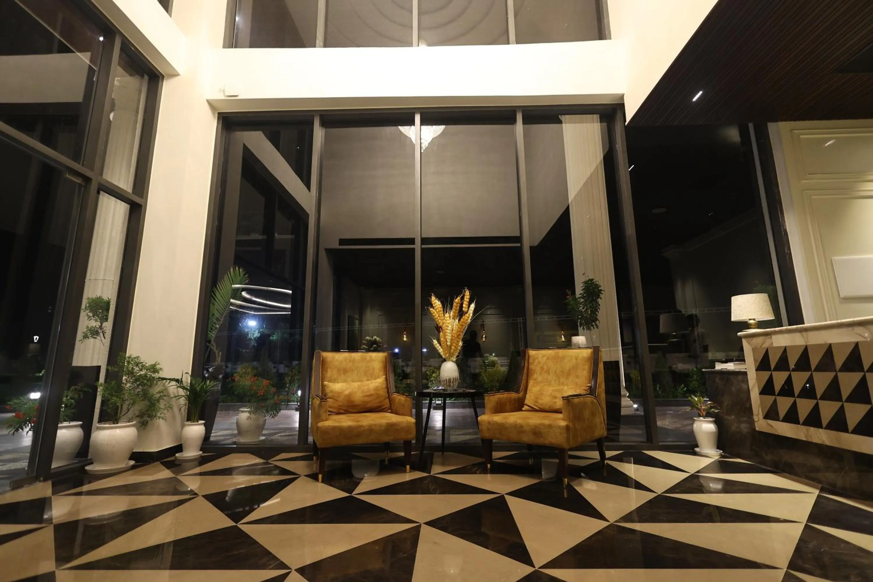 Lobby or reception in The Ramayana Hotel, Ayodhya