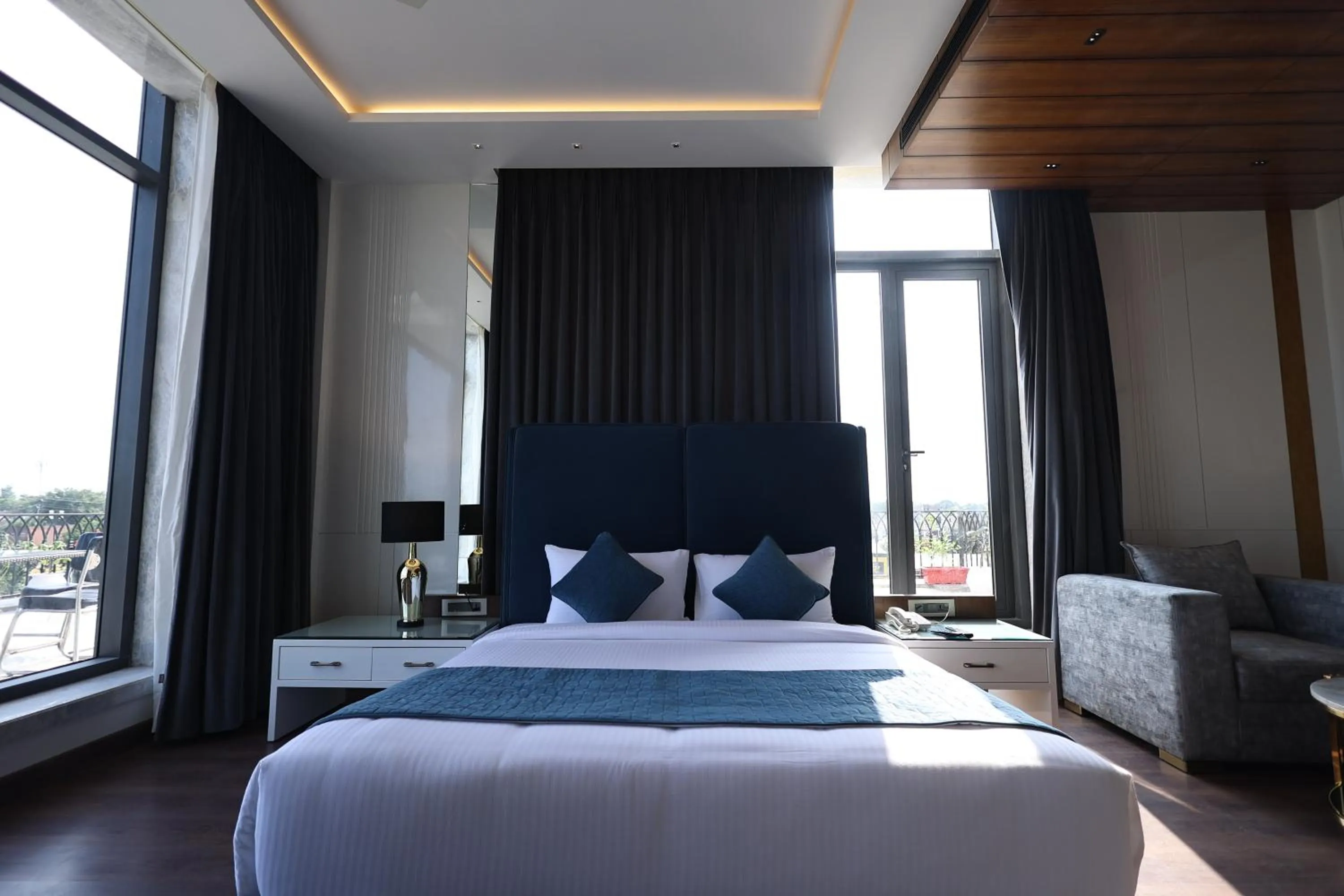 Bed in The Ramayana Hotel, Ayodhya