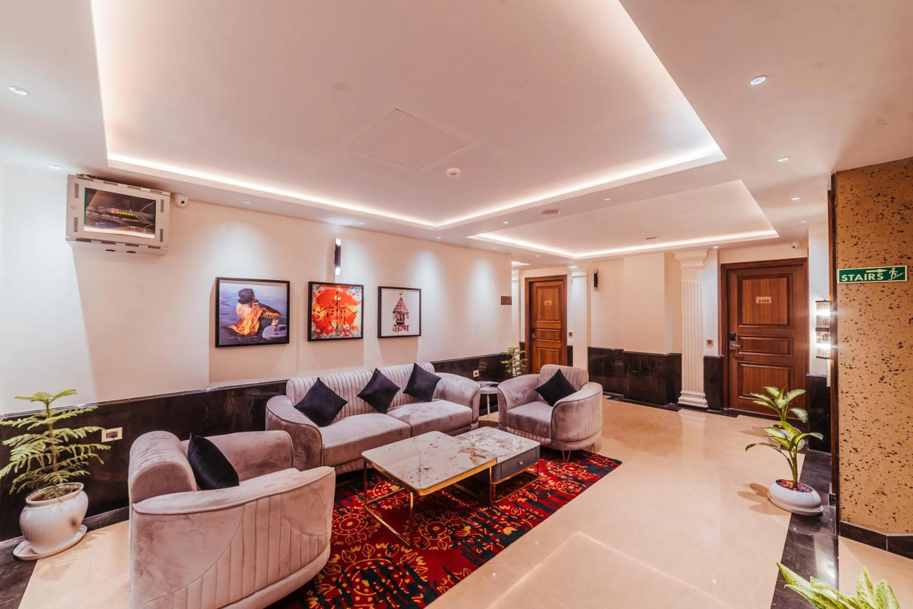 Seating area in The Ramayana Hotel, Ayodhya