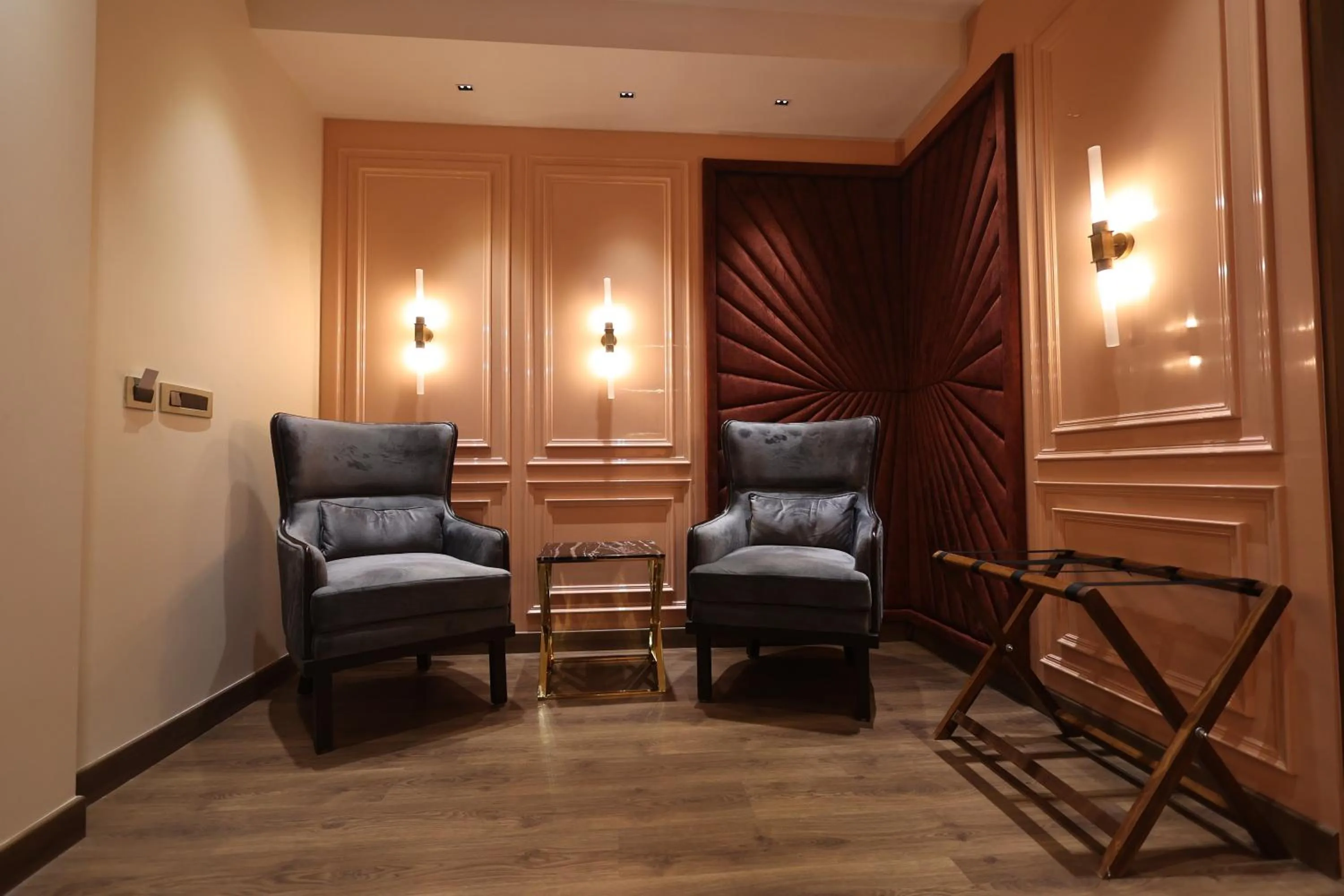 Seating area in The Ramayana Hotel, Ayodhya