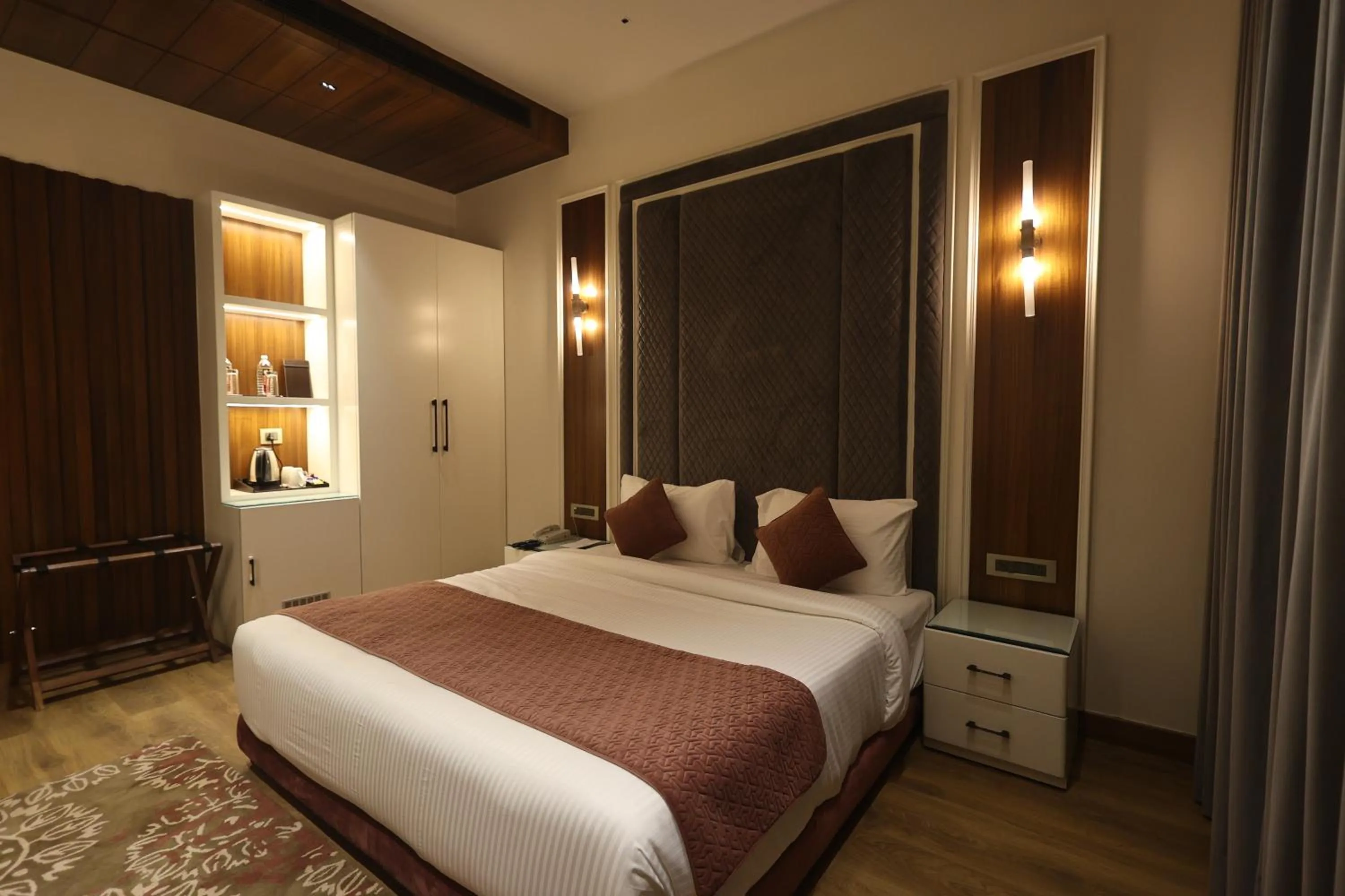 Bed in The Ramayana Hotel, Ayodhya