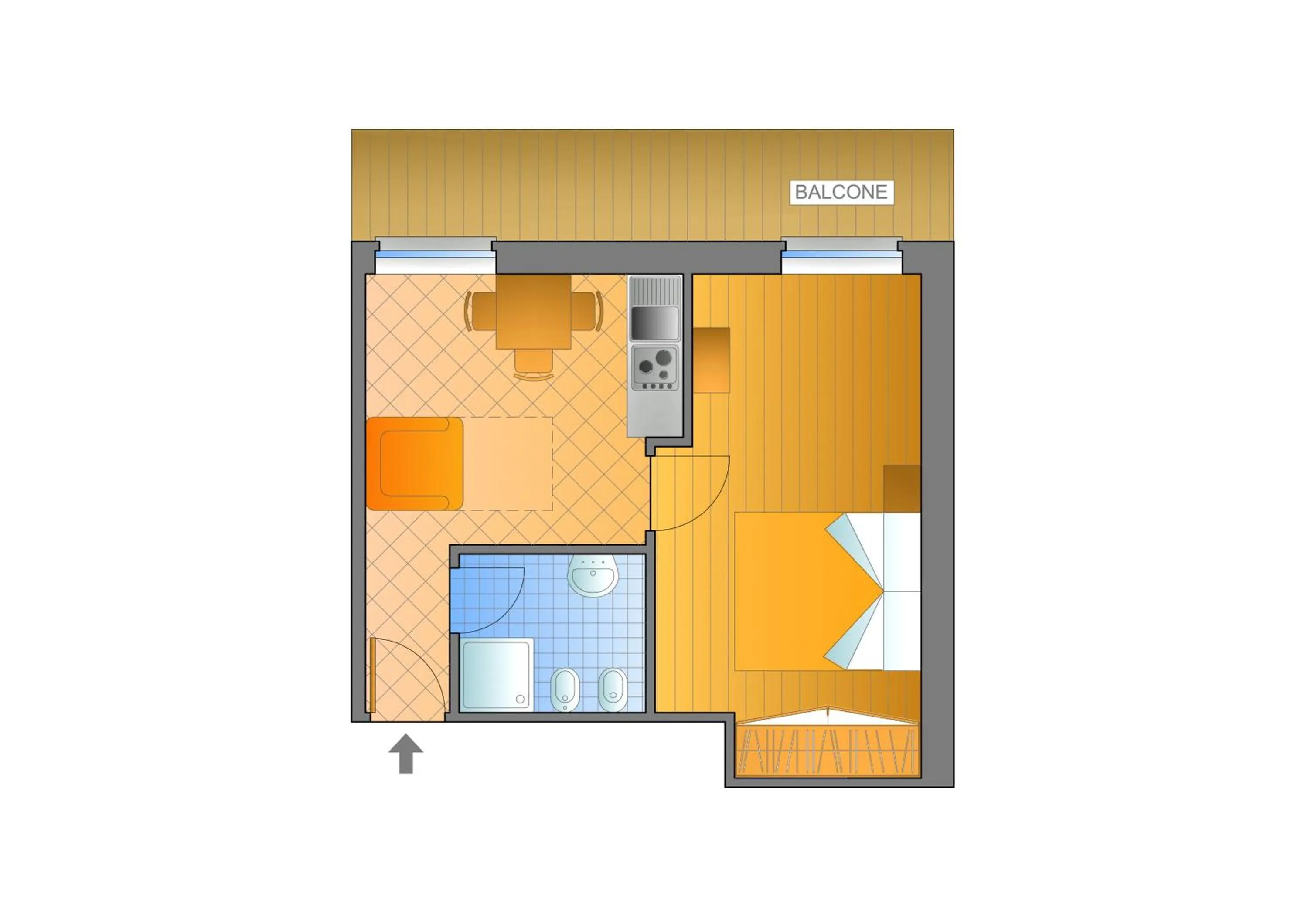 Floor plan in Residence Oberteil