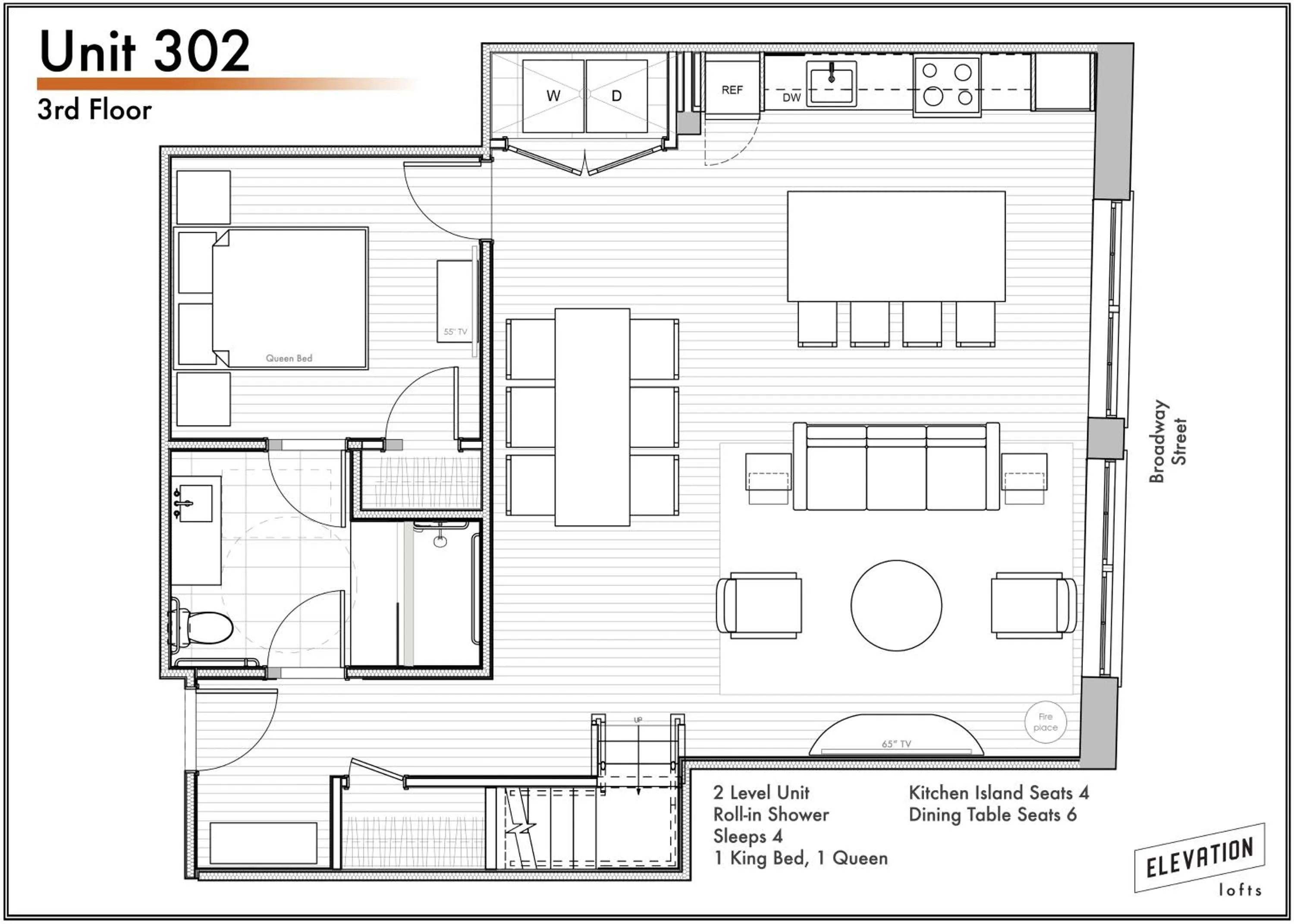 Floor plan in Elevation Lofts Hotel