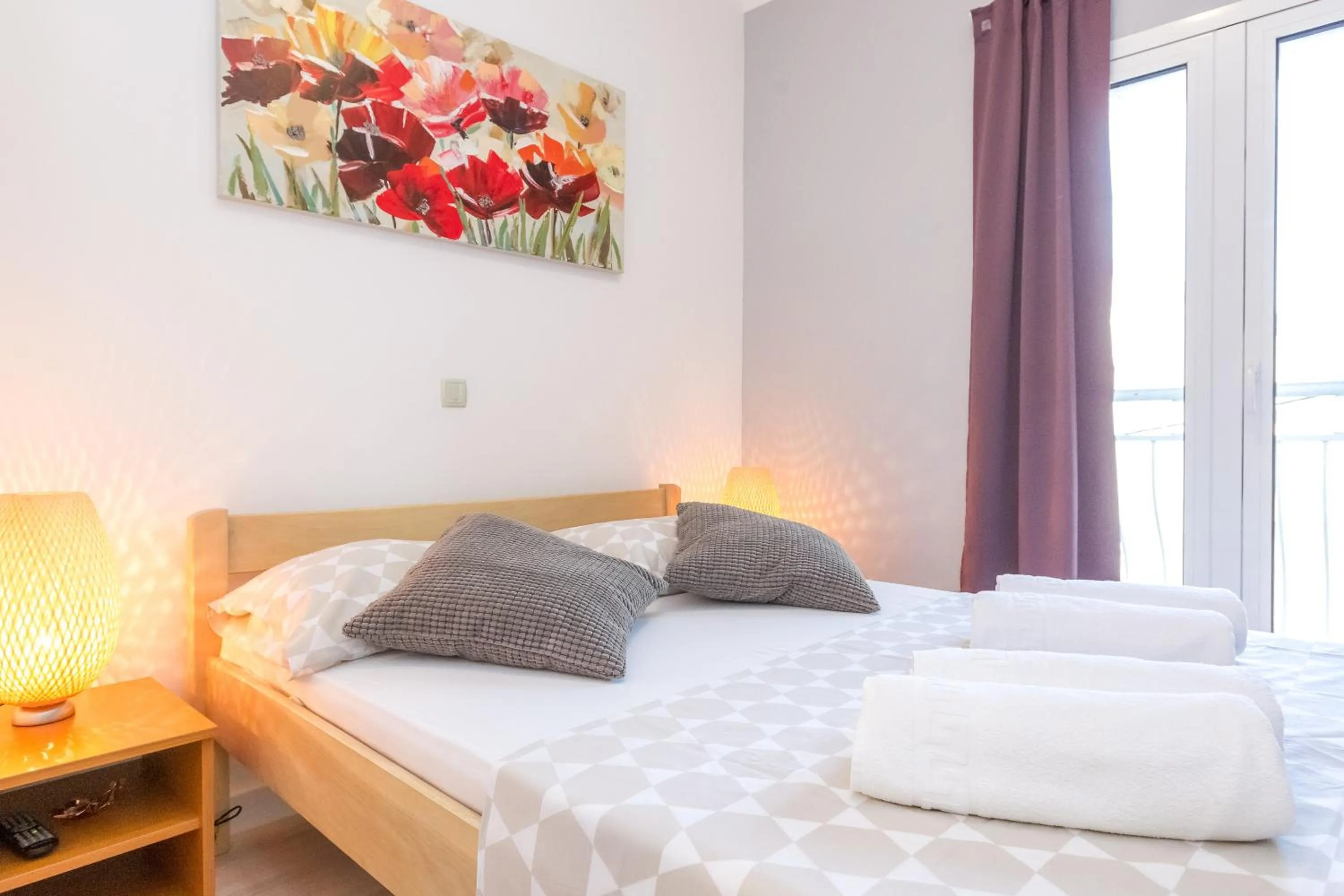 Bed in Apartments in city center Ventus