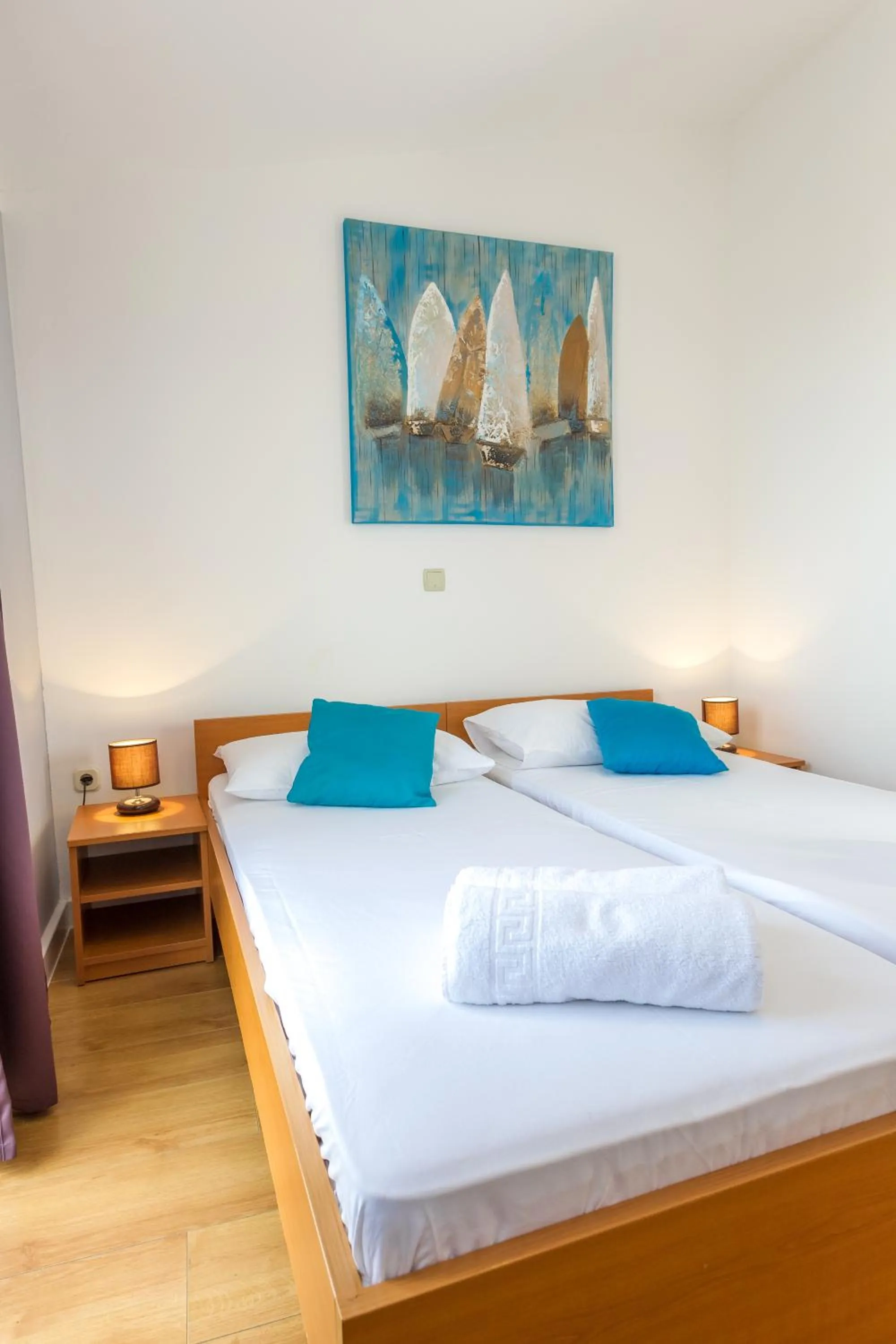 Bedroom, Bed in Apartments in city center Ventus