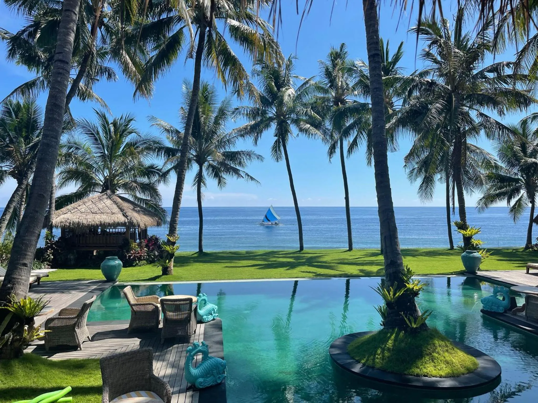 Garden view in Louka Beach Bali