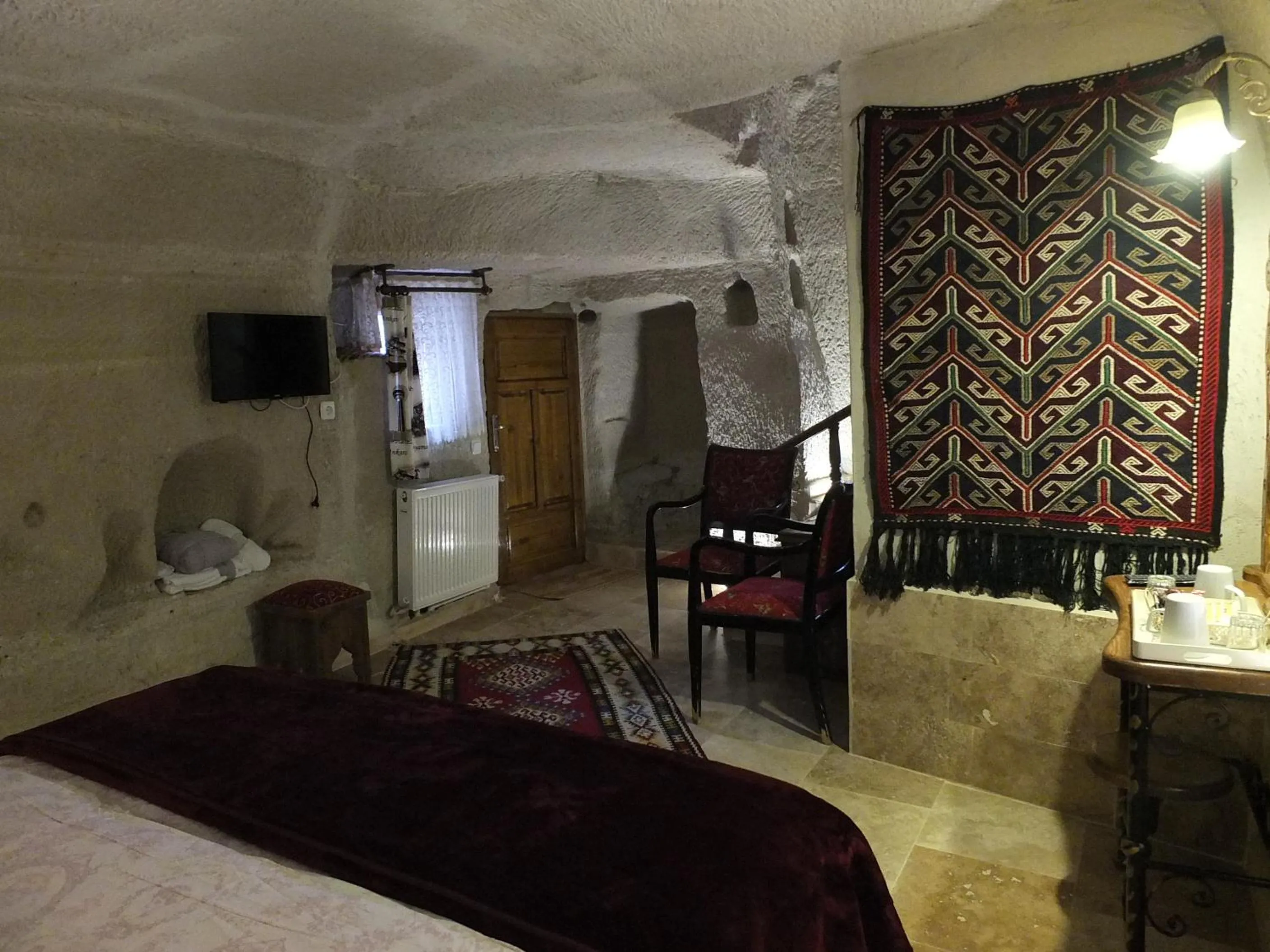Coffee/tea facilities, Bed in Anatolia cave hotel Pension