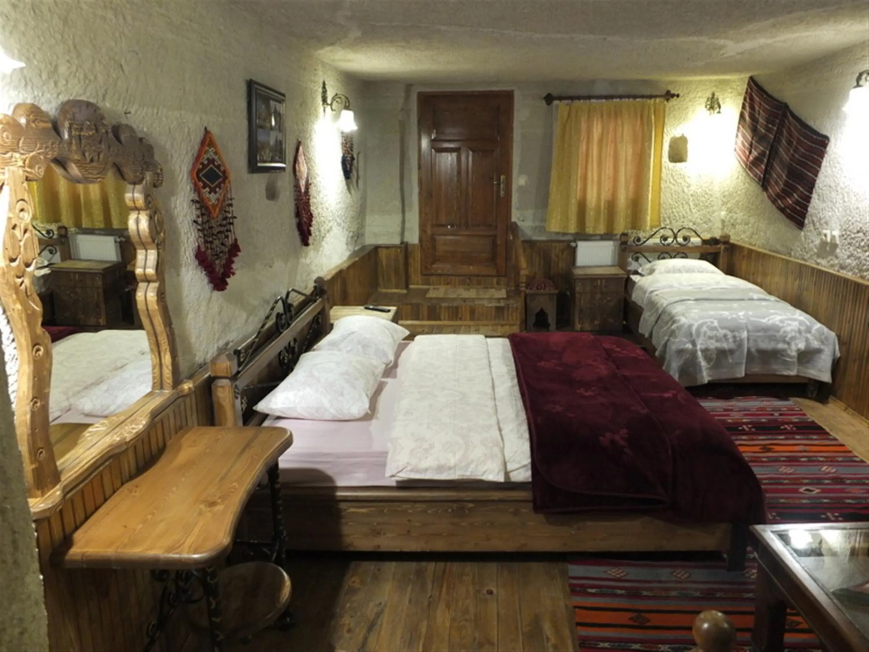 Bathroom, Bed in Anatolia cave hotel Pension