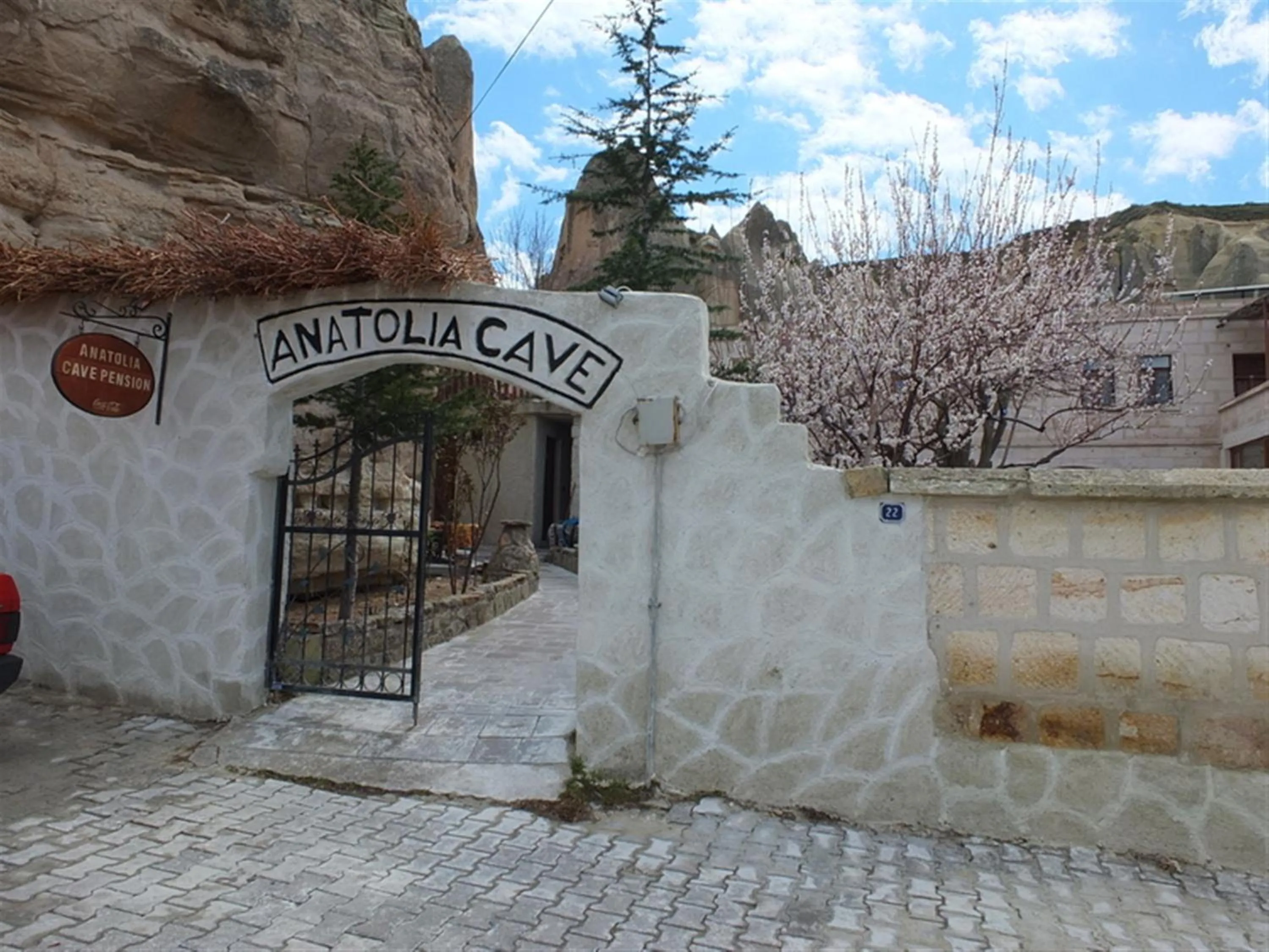 Facade/entrance in Anatolia cave hotel Pension