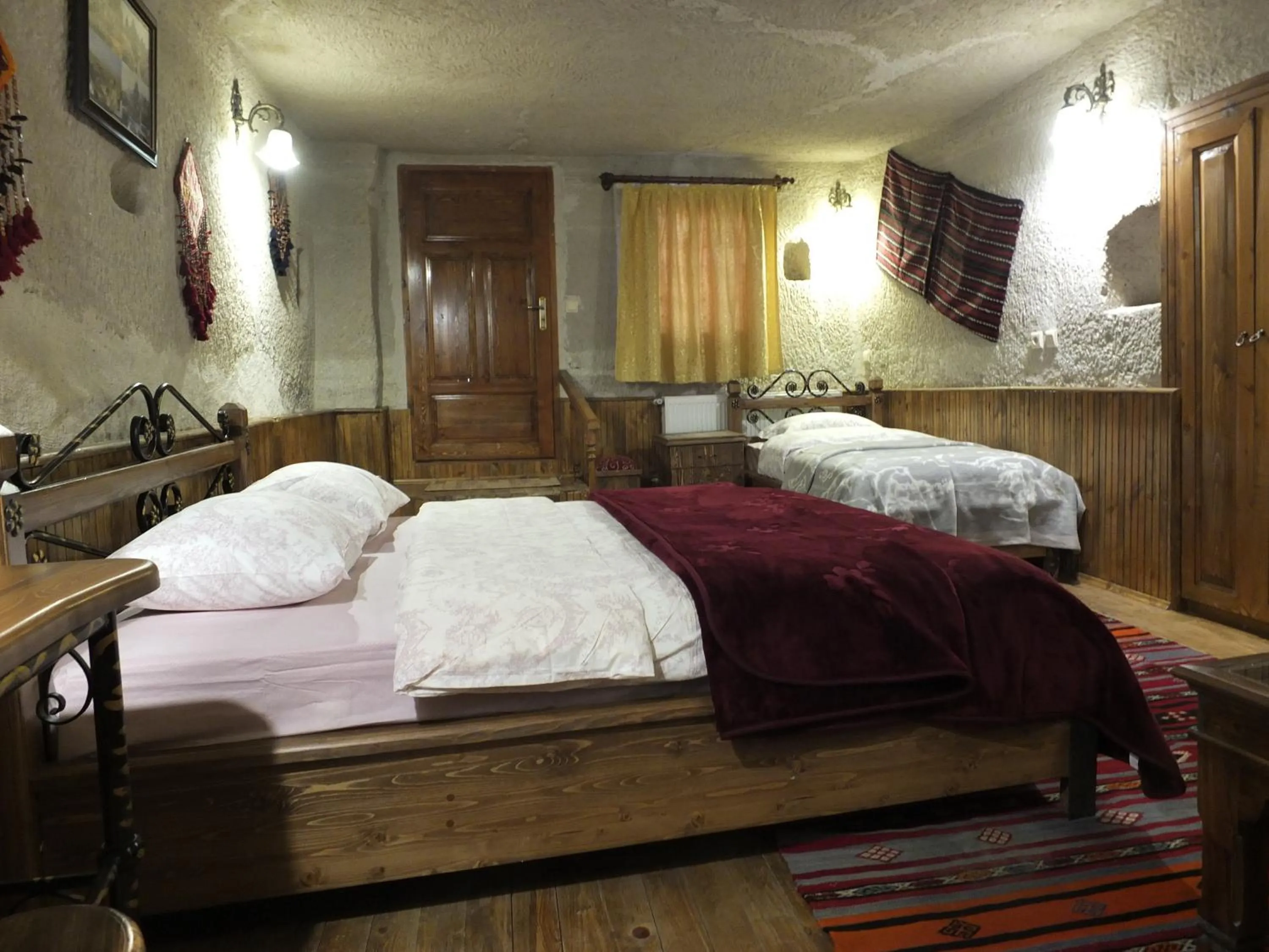 Bed in Anatolia cave hotel Pension