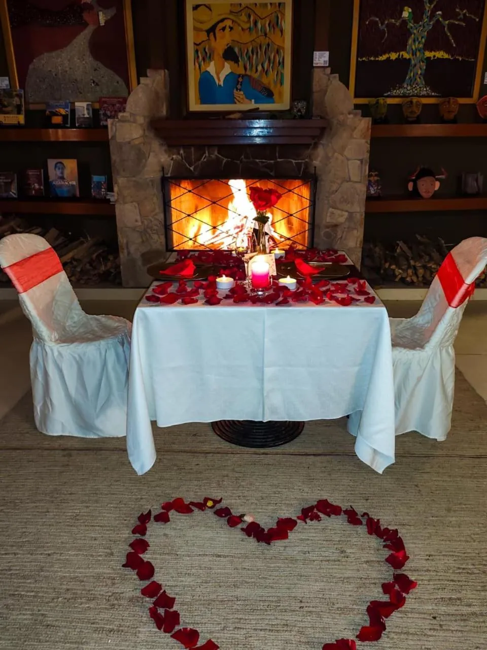 fireplace in Hotel Tartar