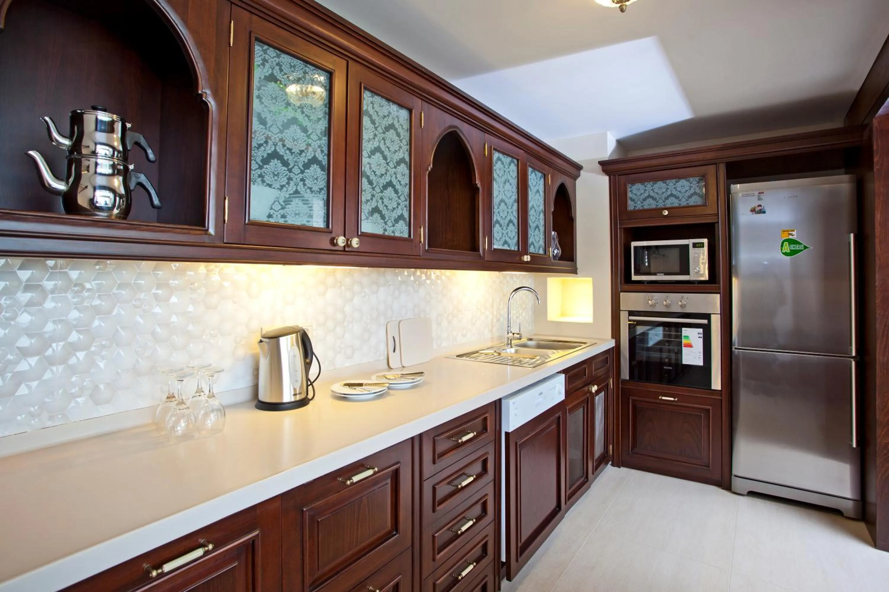 Kitchen or kitchenette in Salmakis Resort & Spa