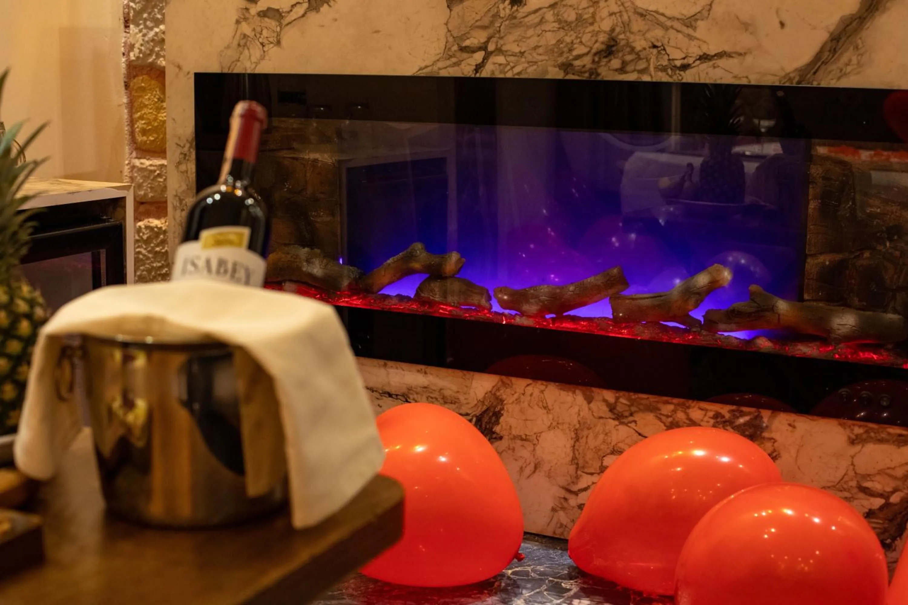 fireplace in REN PLUS SUITES