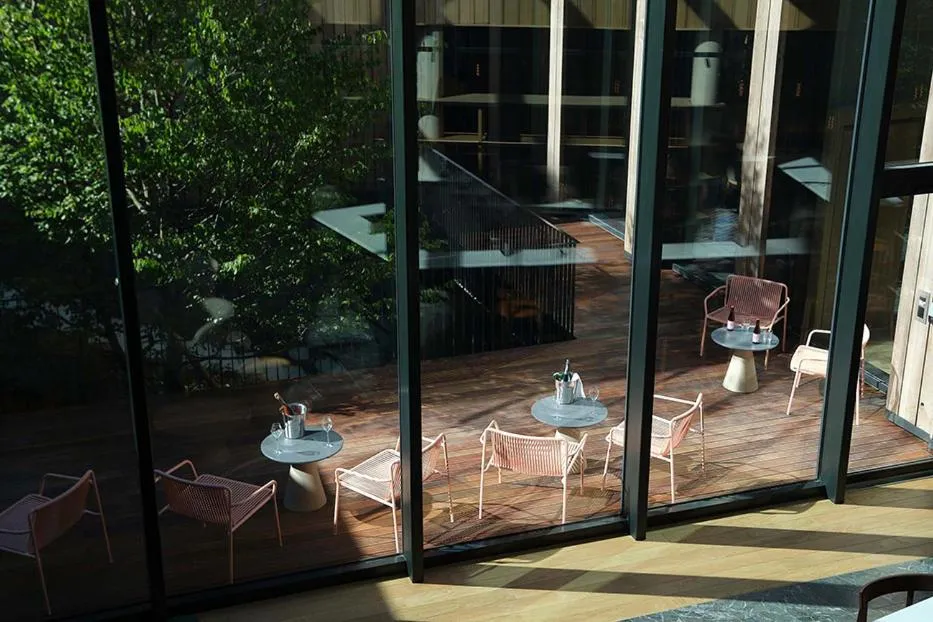 Patio in LOISIUM Wine & Spa Hotel Champagne