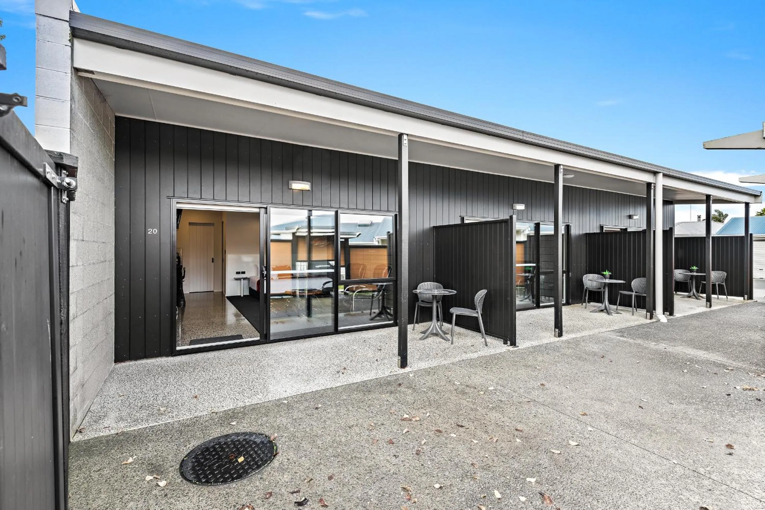 Patio in Matakana Motel
