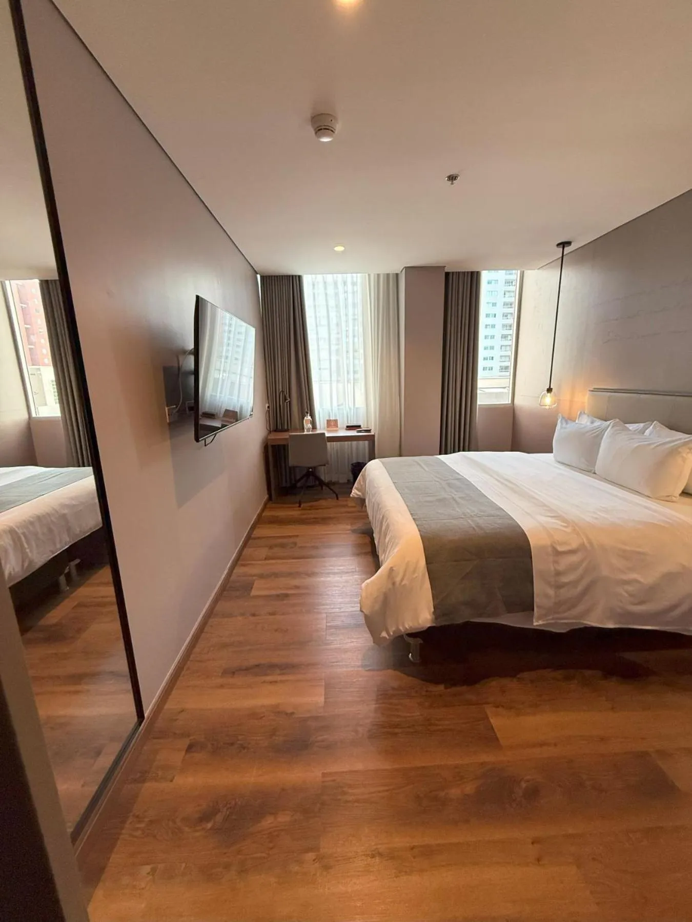 View (from property/room), Bed in Hotel Sites Barranquilla