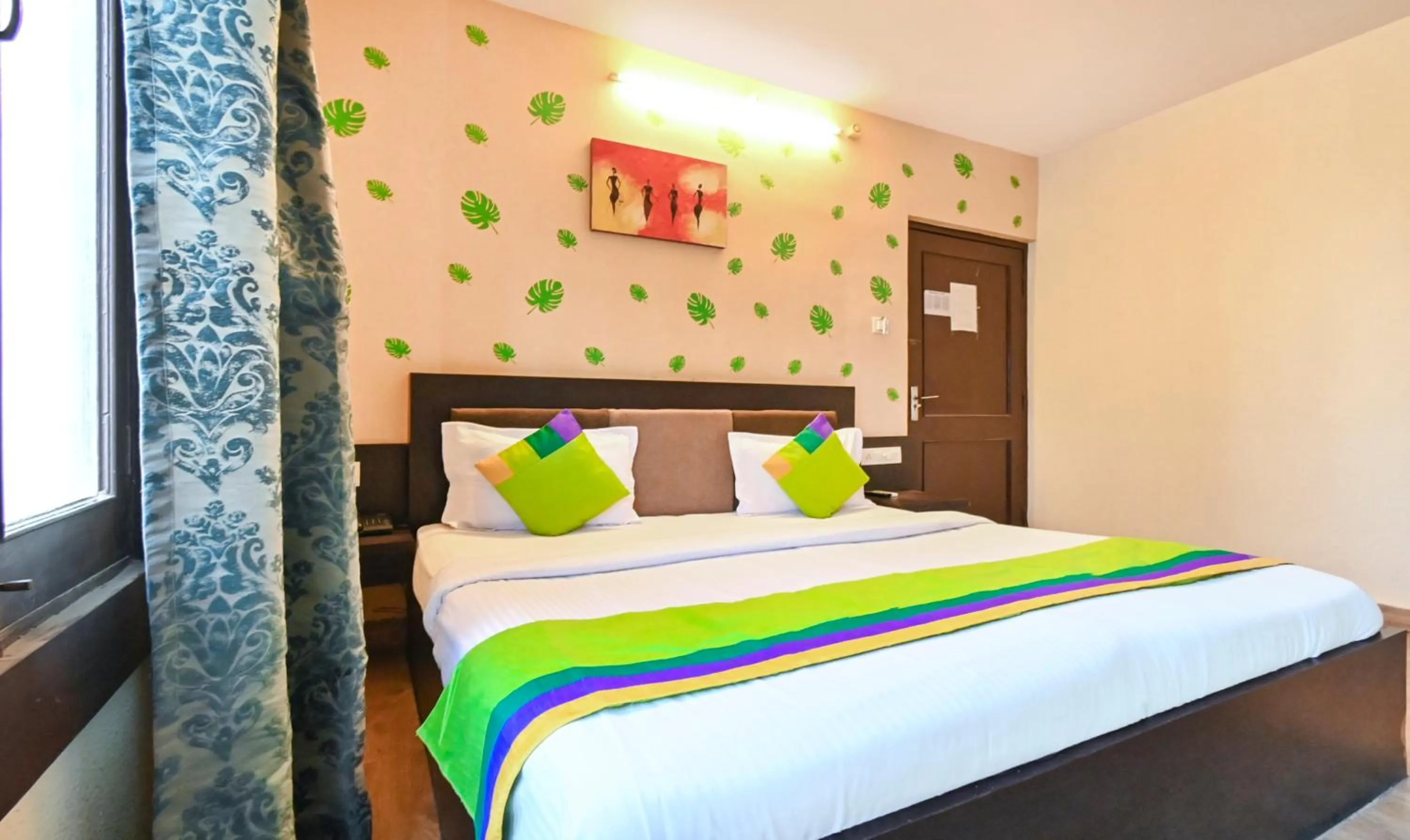 Bedroom, Bed in Treebo Siddharth