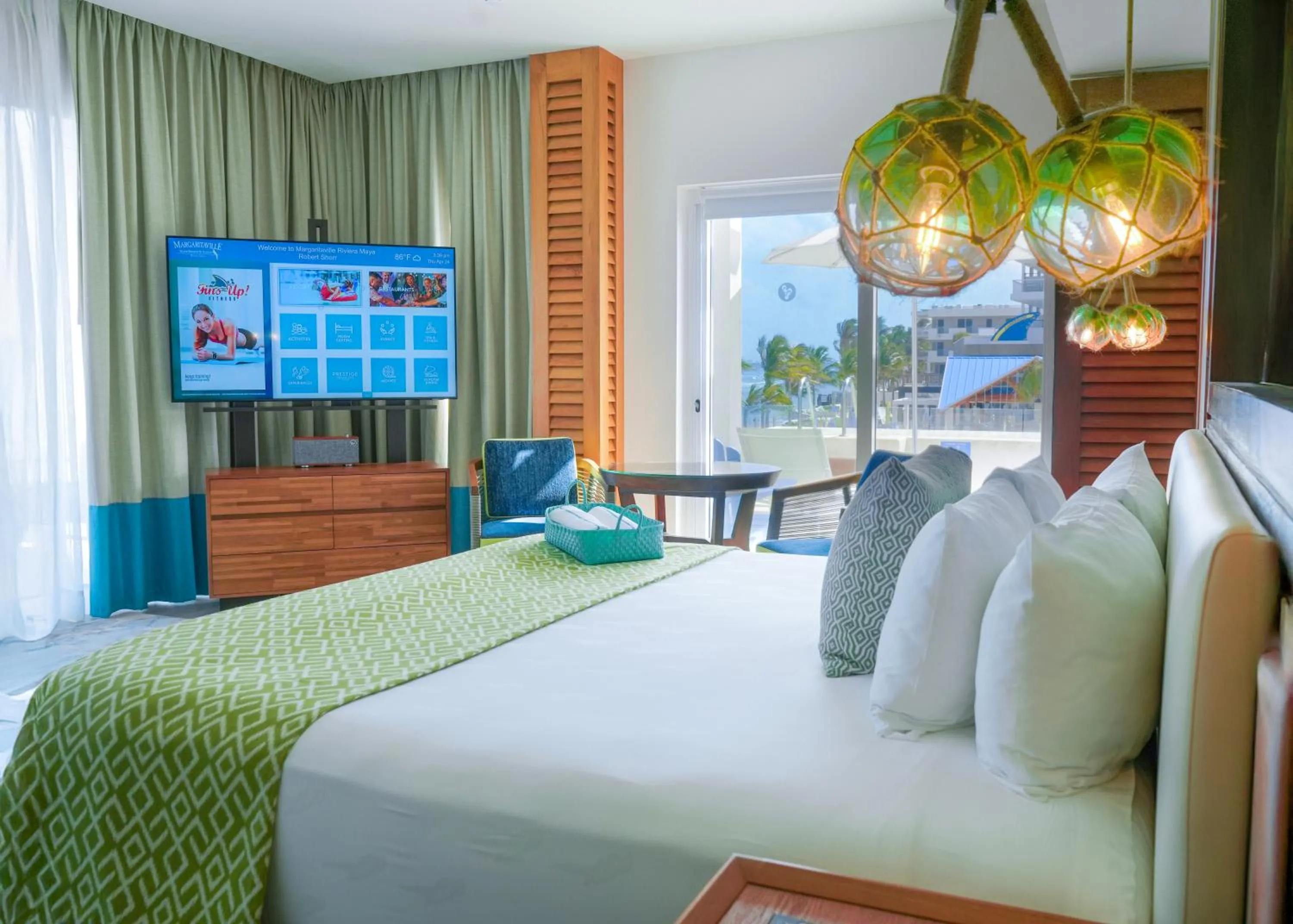 View (from property/room), Bed in Margaritaville Island Reserve Riviera Maya - An Adults Only Karisma All-Inclusive Experience