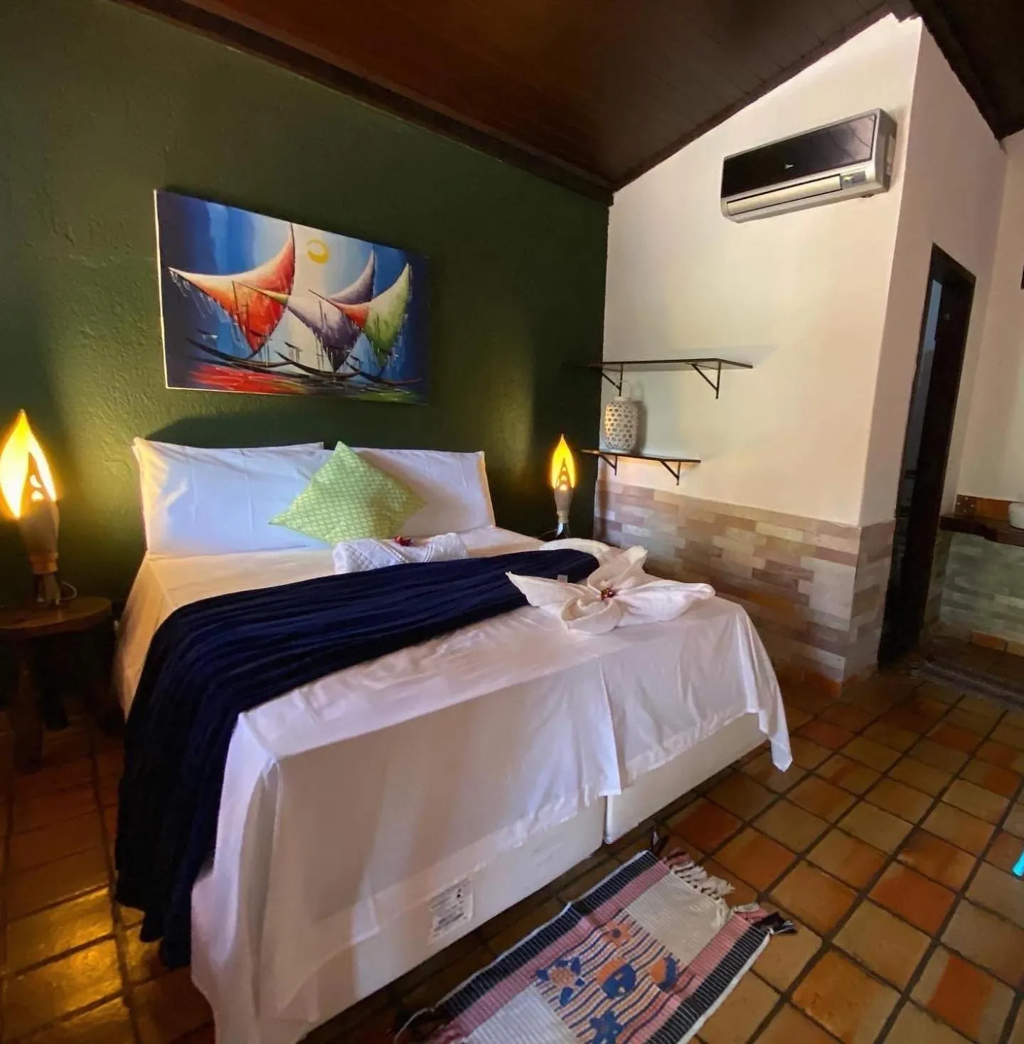 Bed in Pousada Pomar da Pipa