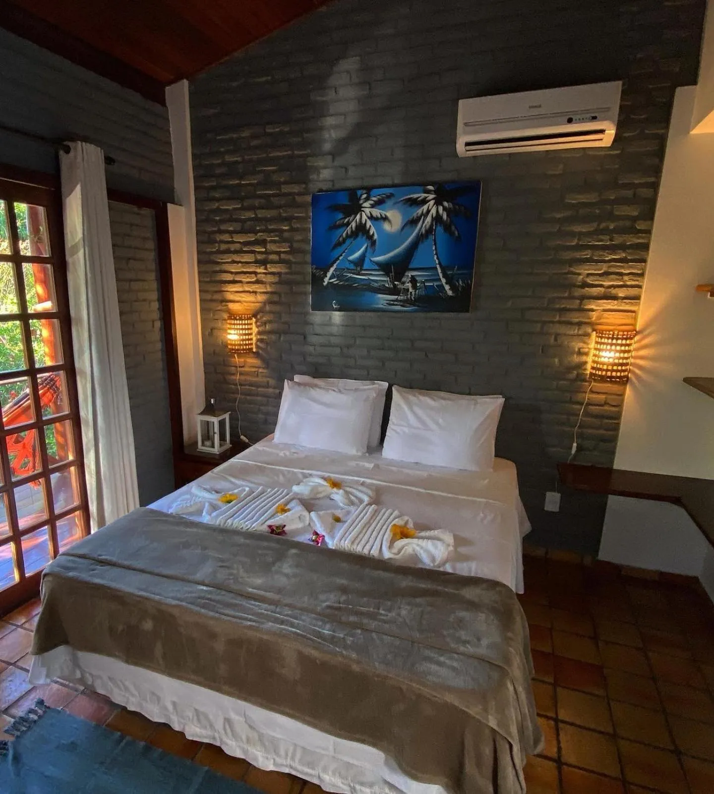 Bed in Pousada Pomar da Pipa