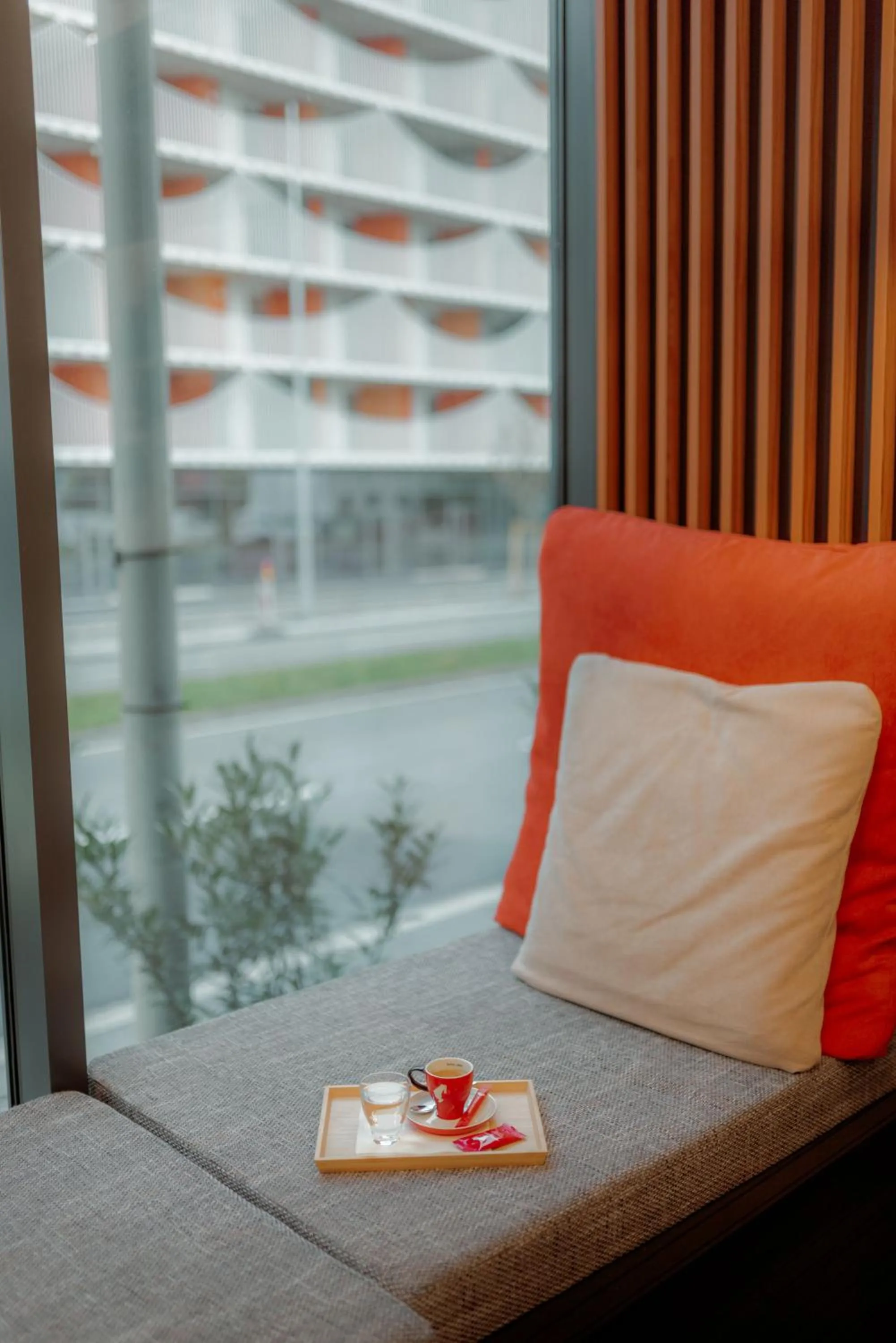 Seating area in NED Hotel