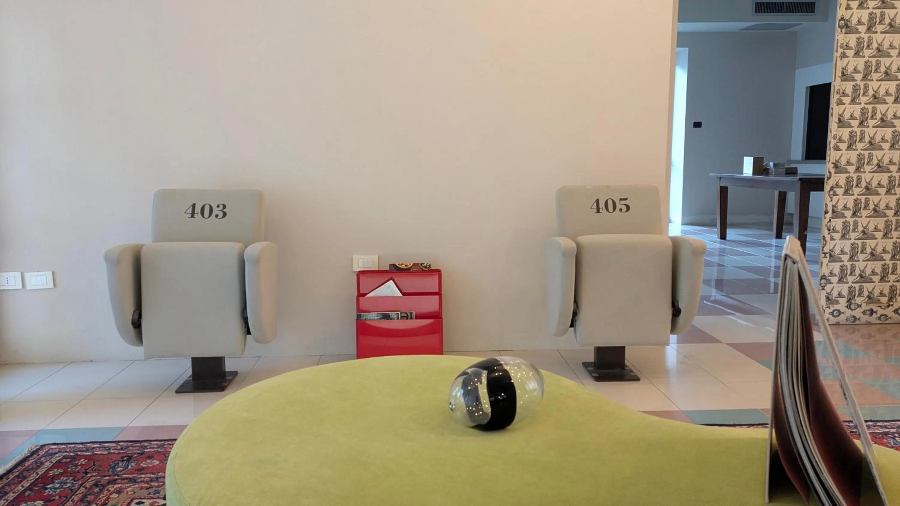 Lobby or reception in hotel garni Santa Caterina