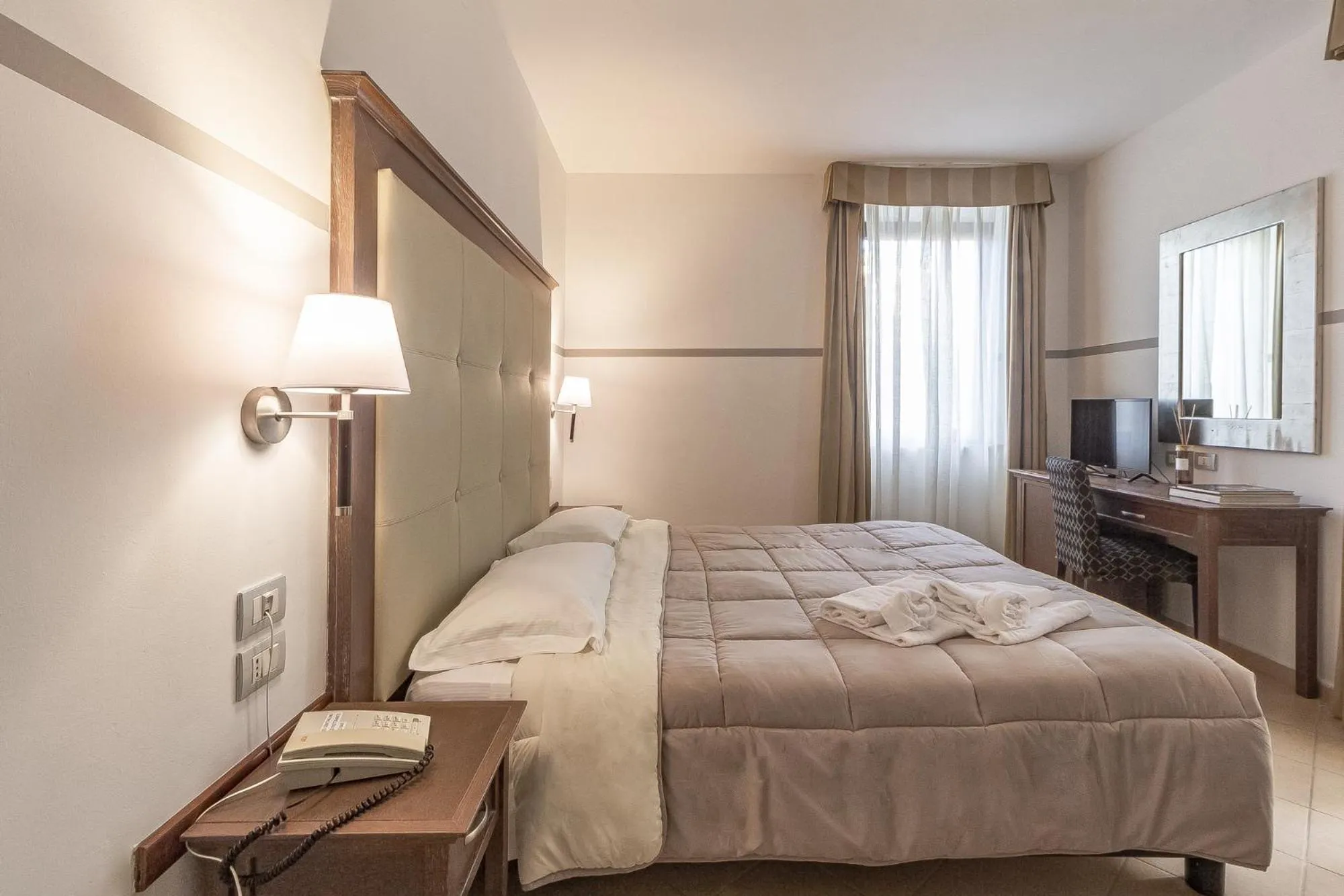 Bed in Hotel Vittorio Emanuele
