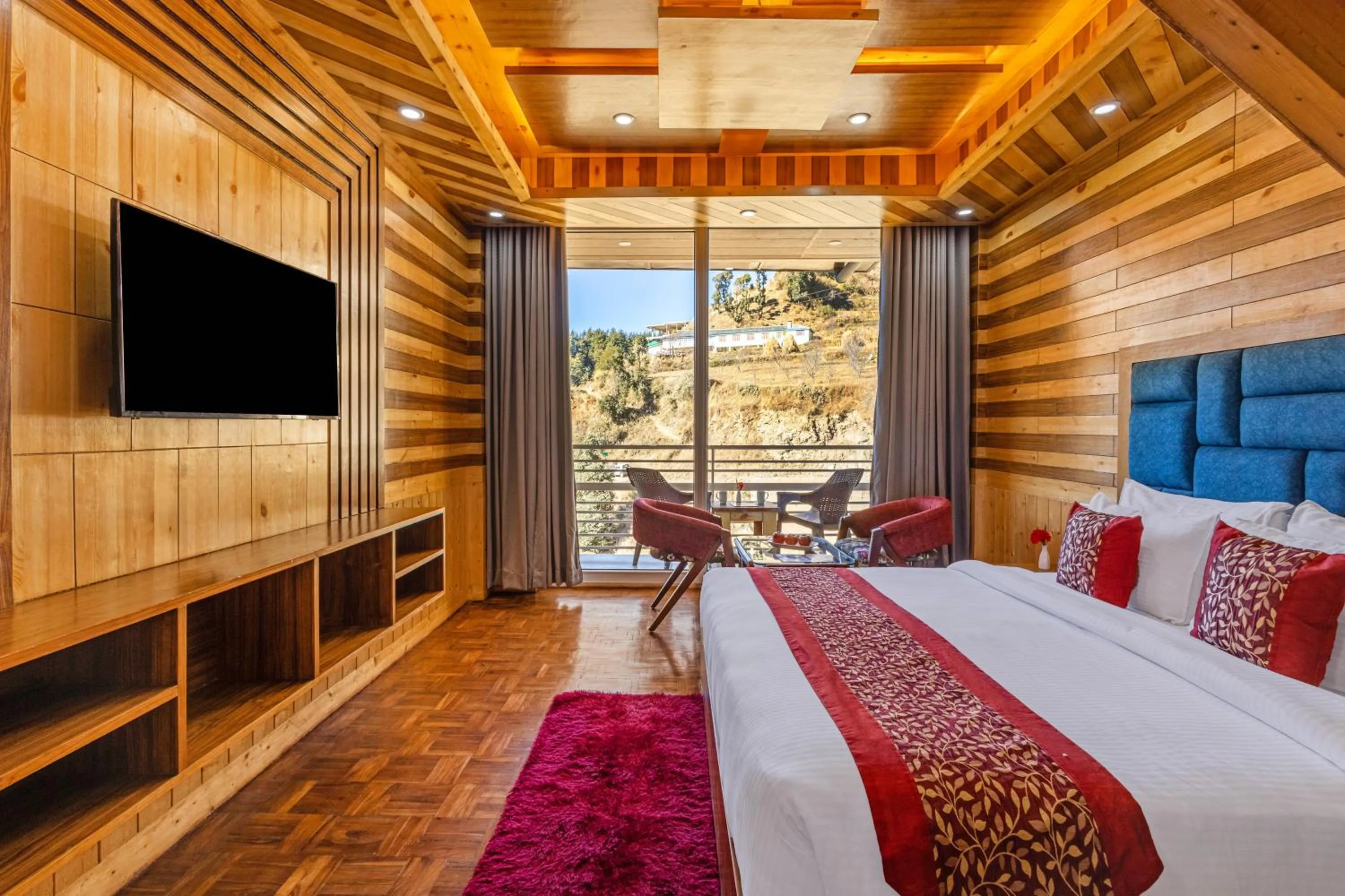 Bedroom, Bed in Sterling Shivalik Chail