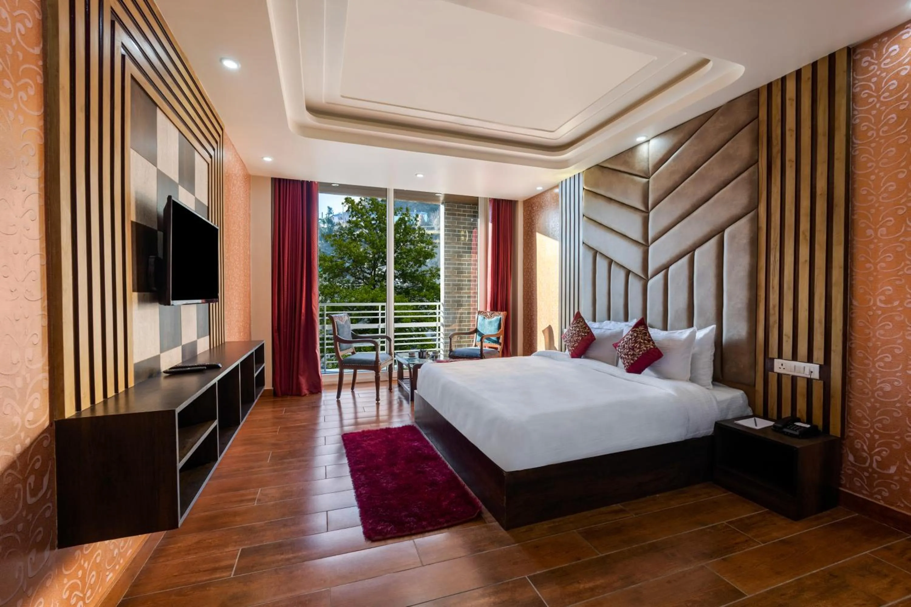 Bedroom, Bed in Sterling Shivalik Chail