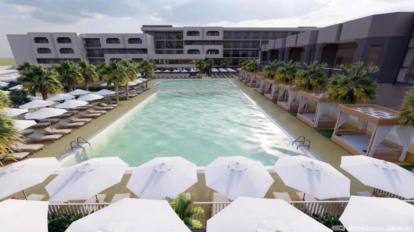 Swimming pool in Atliman Beach Park Hotel