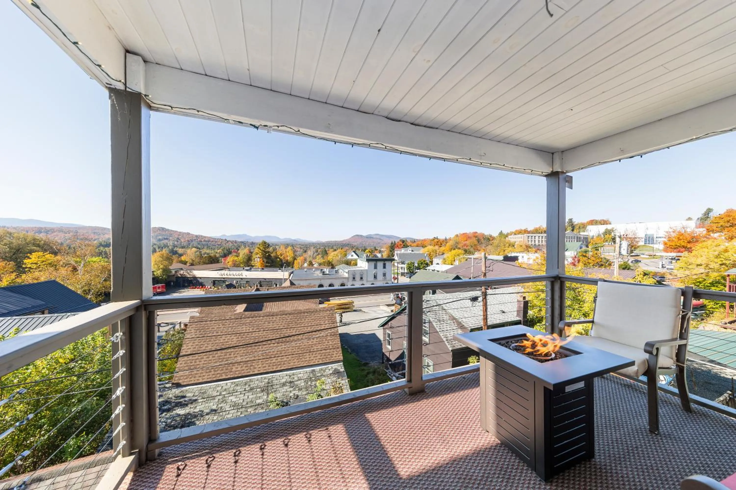 Patio in Central Lake Placid Mountain Views