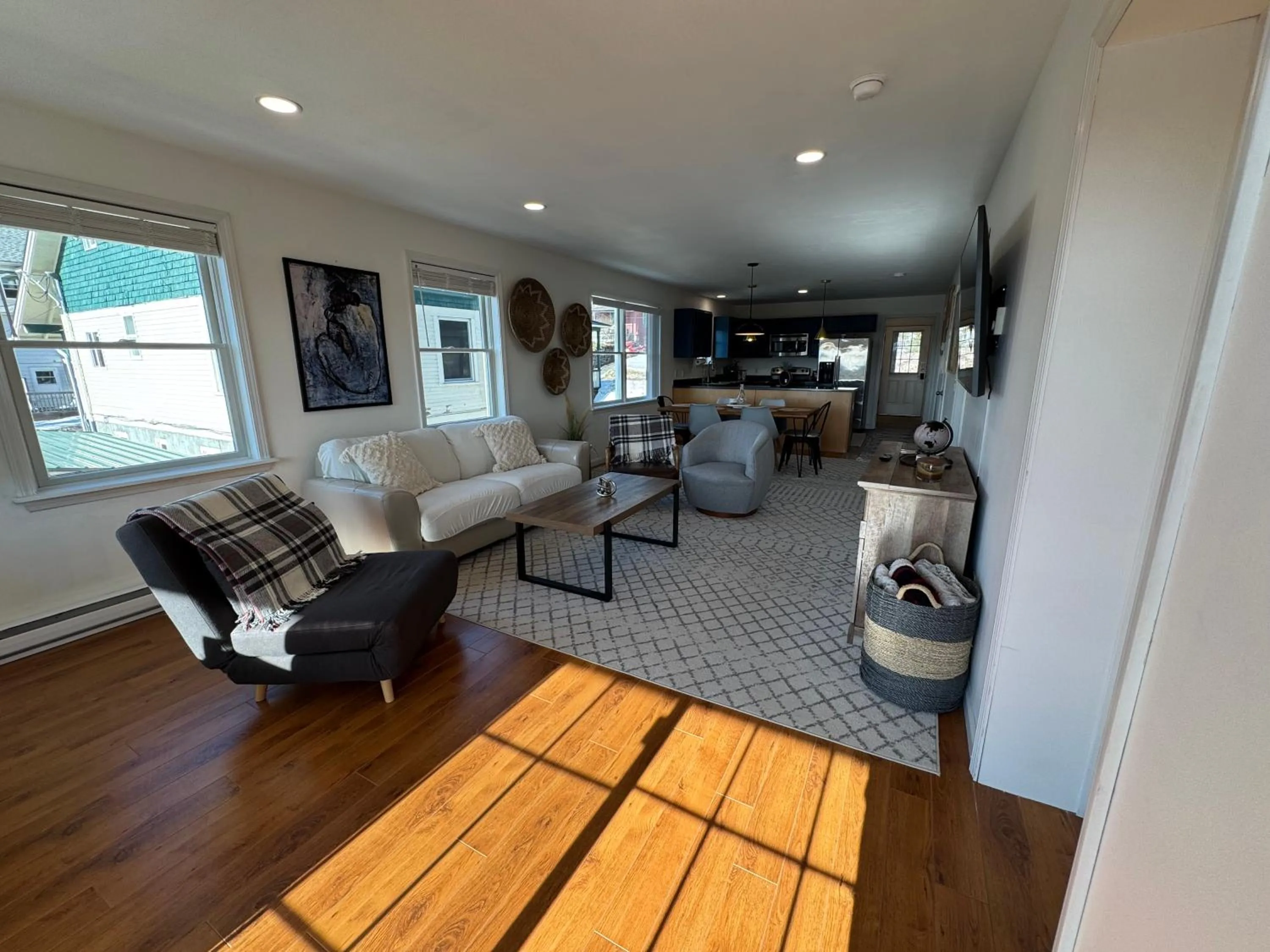 Living room in Central Lake Placid Mountain Views