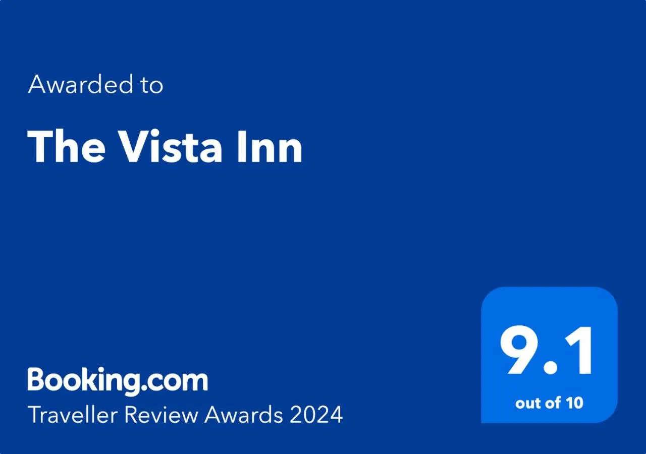 Certificate/Award in The Vista Inn
