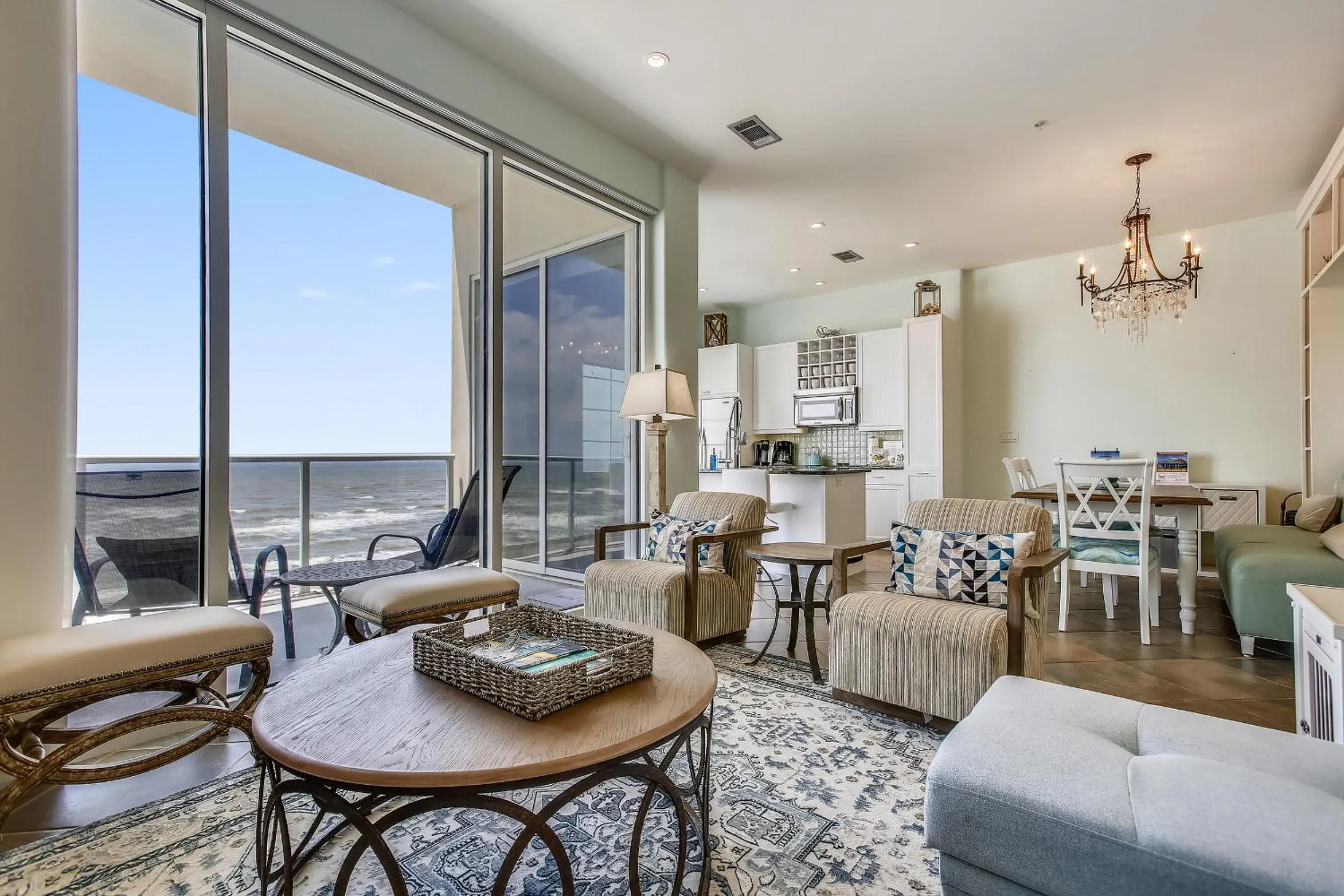 Living room in Diamond Beach 608-Blue Lagoon