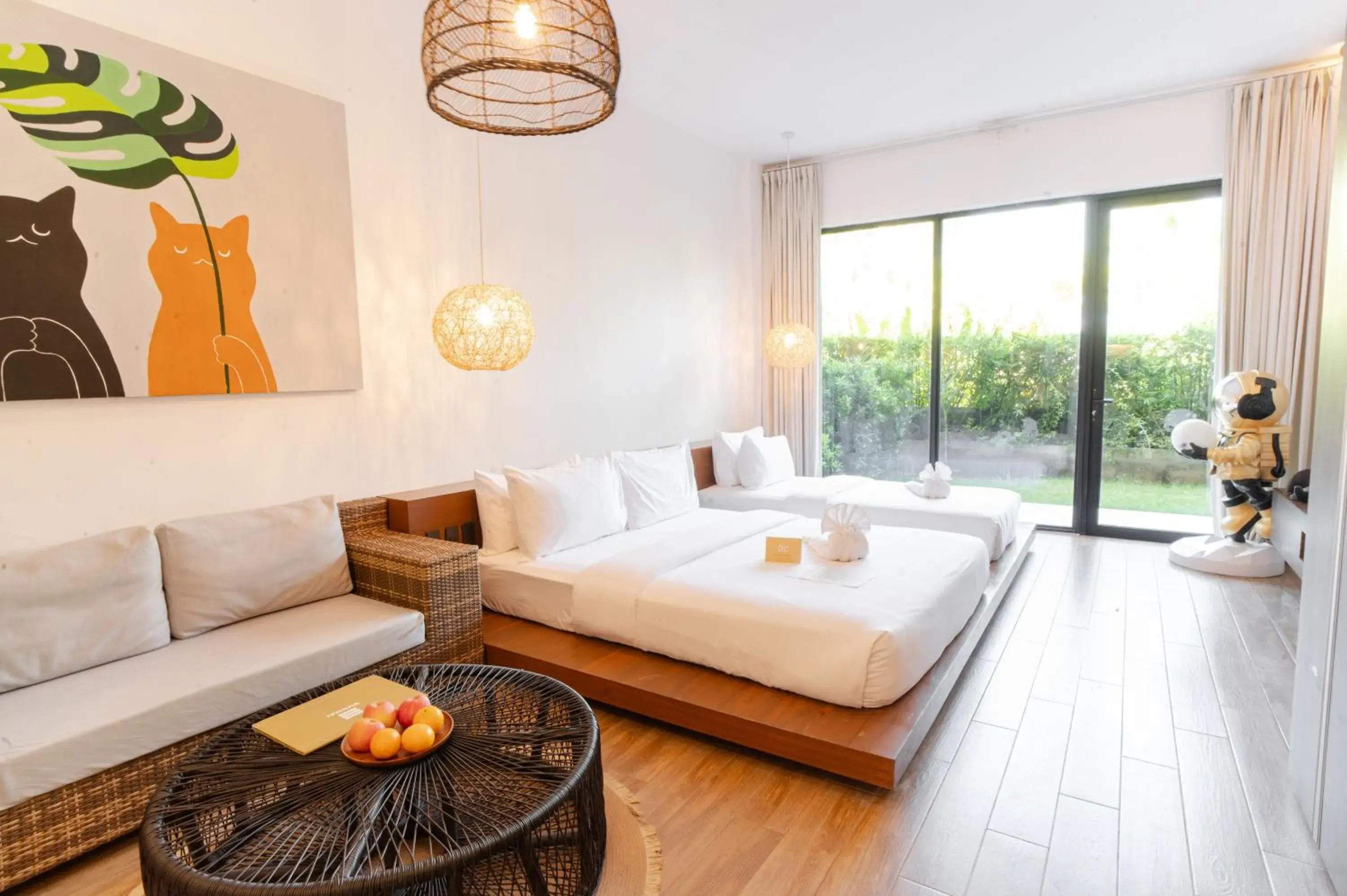 Deluxe Twin Room With Garden in Nacpan Beach Resort Managed by H Hospitality Group Deluxe Twin Room With Garden in Nacpan Beach Resort Managed by H Hospitality Group