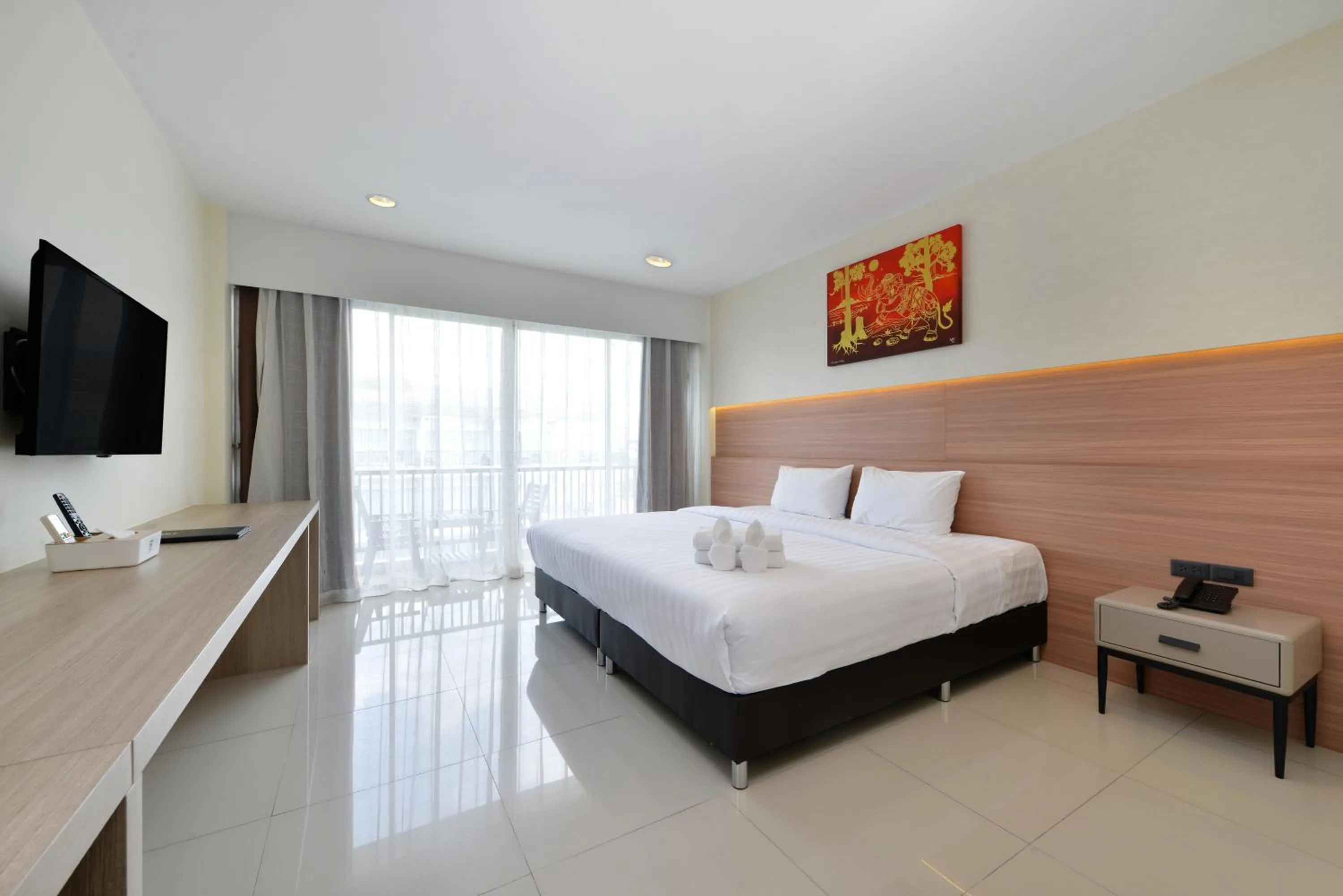 Photo of the whole room, Bed in Grand BS Airport Hotel Suvarnabhumi