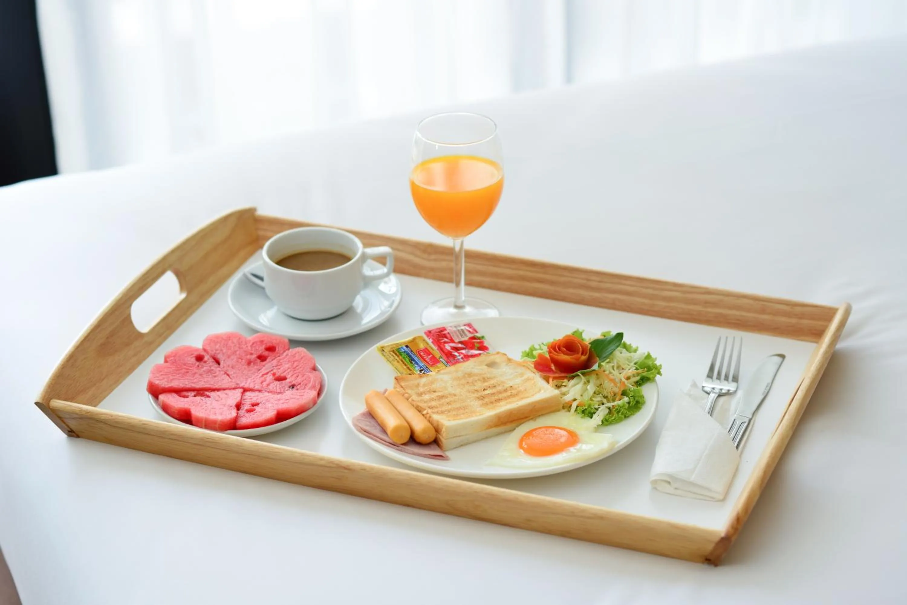 Continental breakfast in Grand BS Airport Hotel Suvarnabhumi