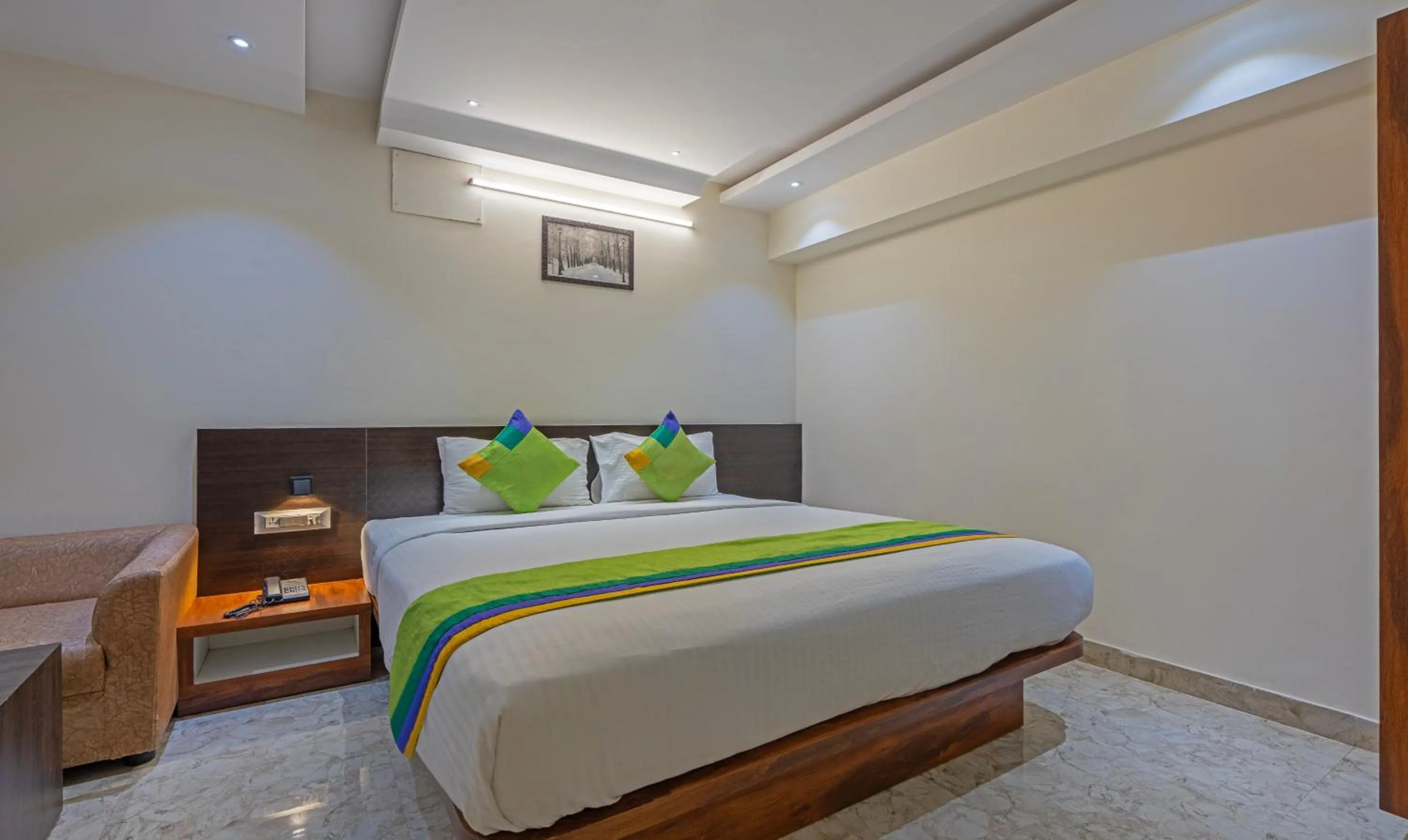 Bedroom, Bed in Treebo Sai Fortune Gateway