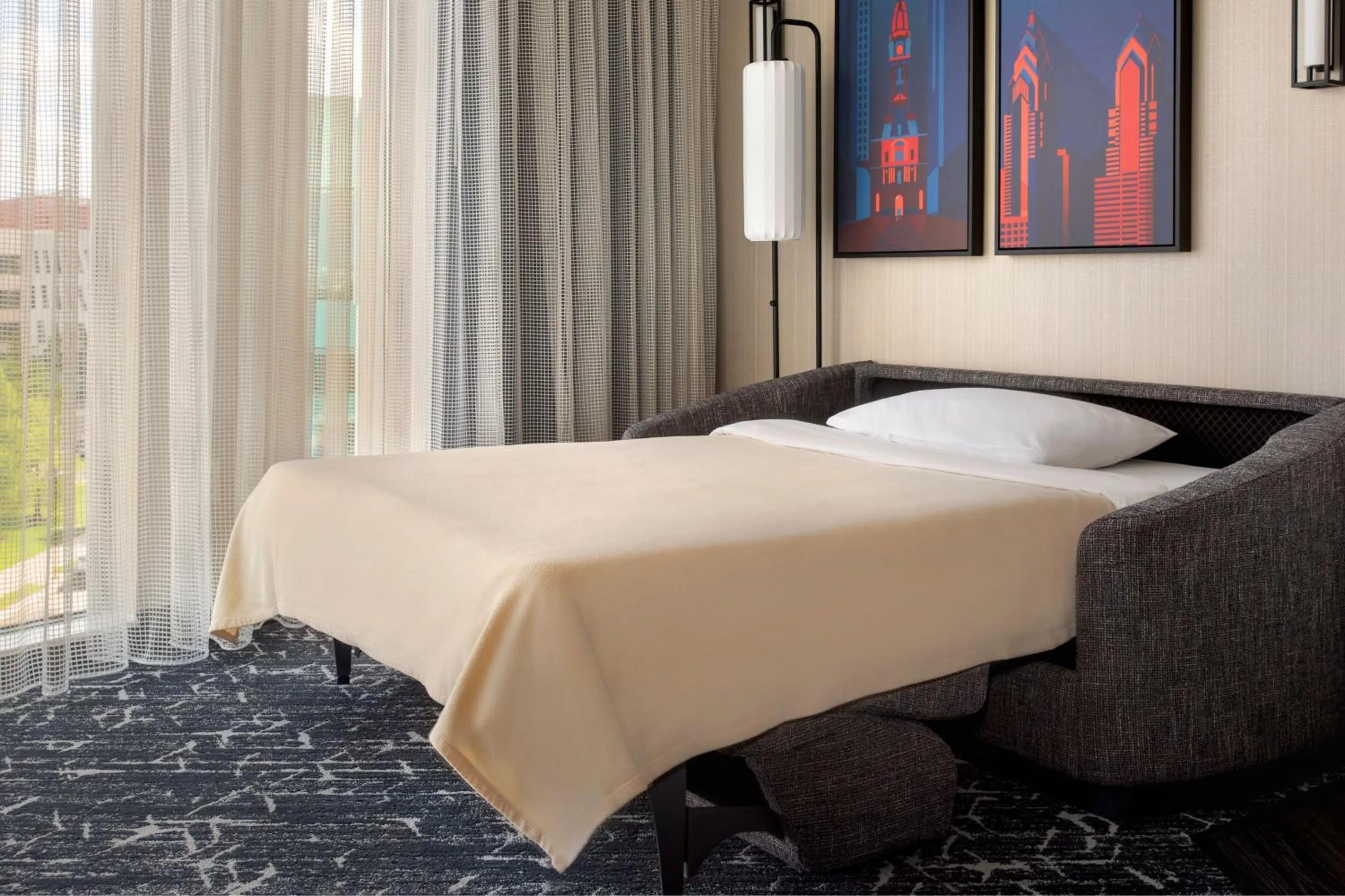 Photo of the whole room, Bed in Courtyard by Marriott Philadelphia South at The Navy Yard