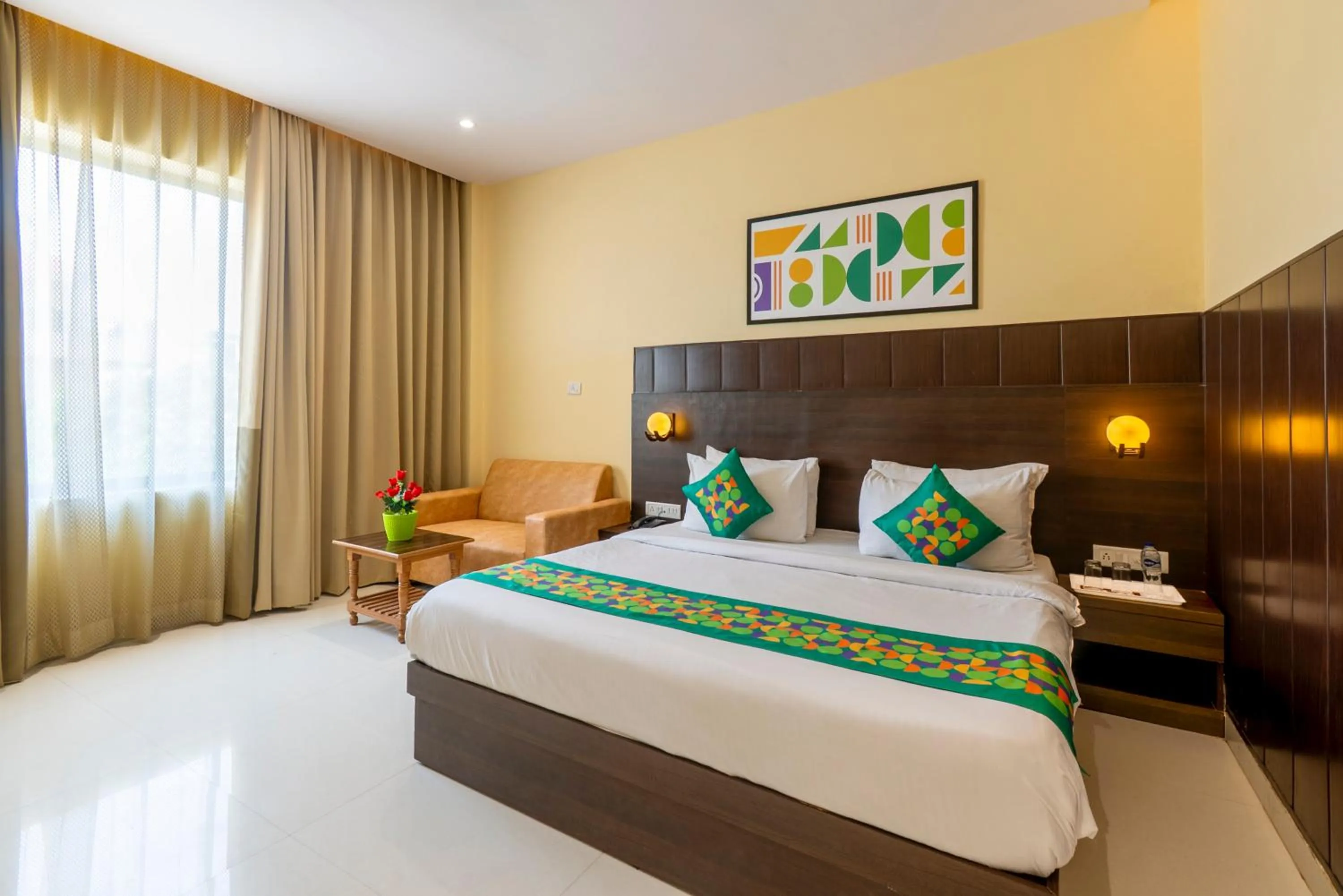 Bedroom, Bed in Treebo Little Budhha