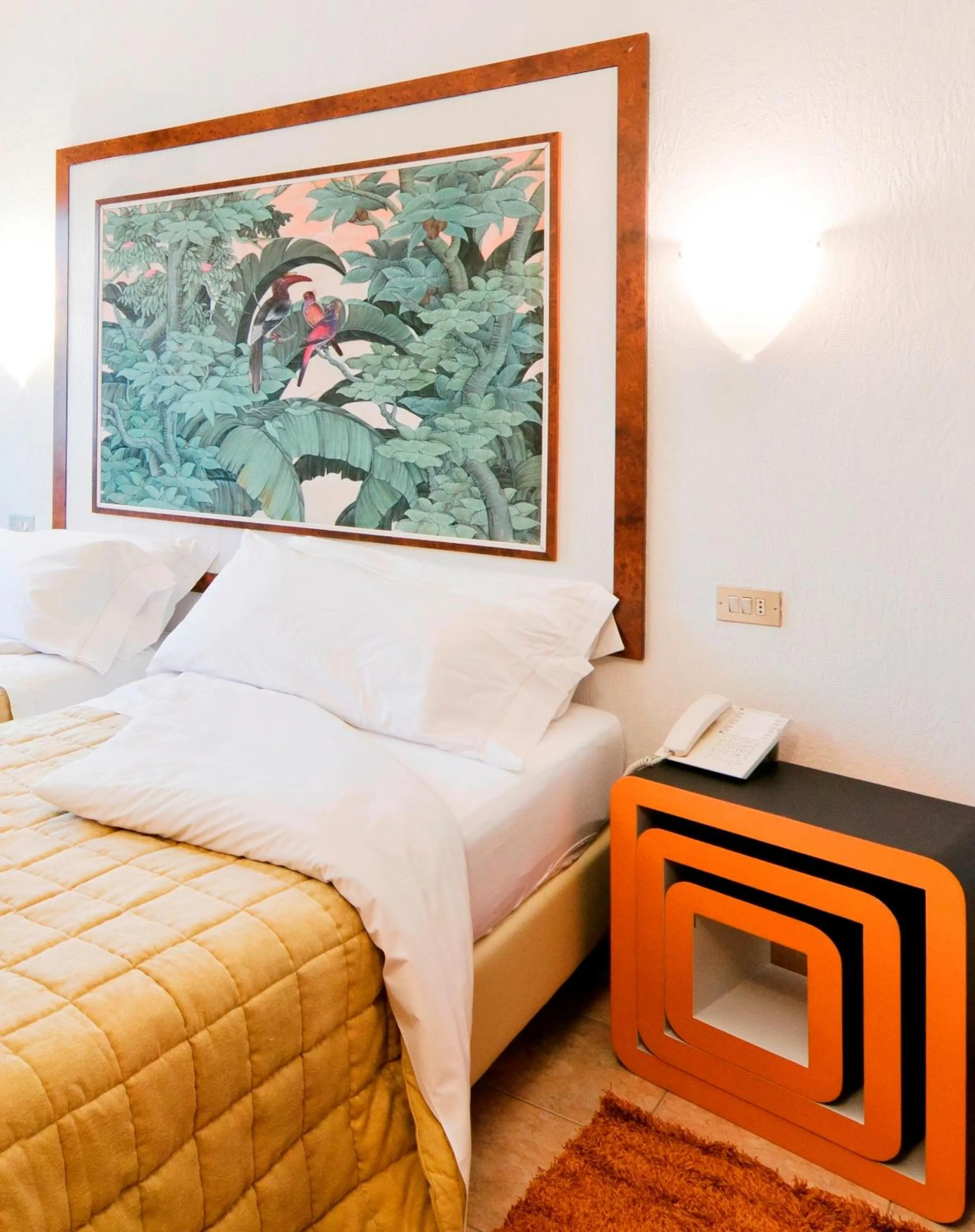 Decorative detail, Bed in Antico Albergo Madonna