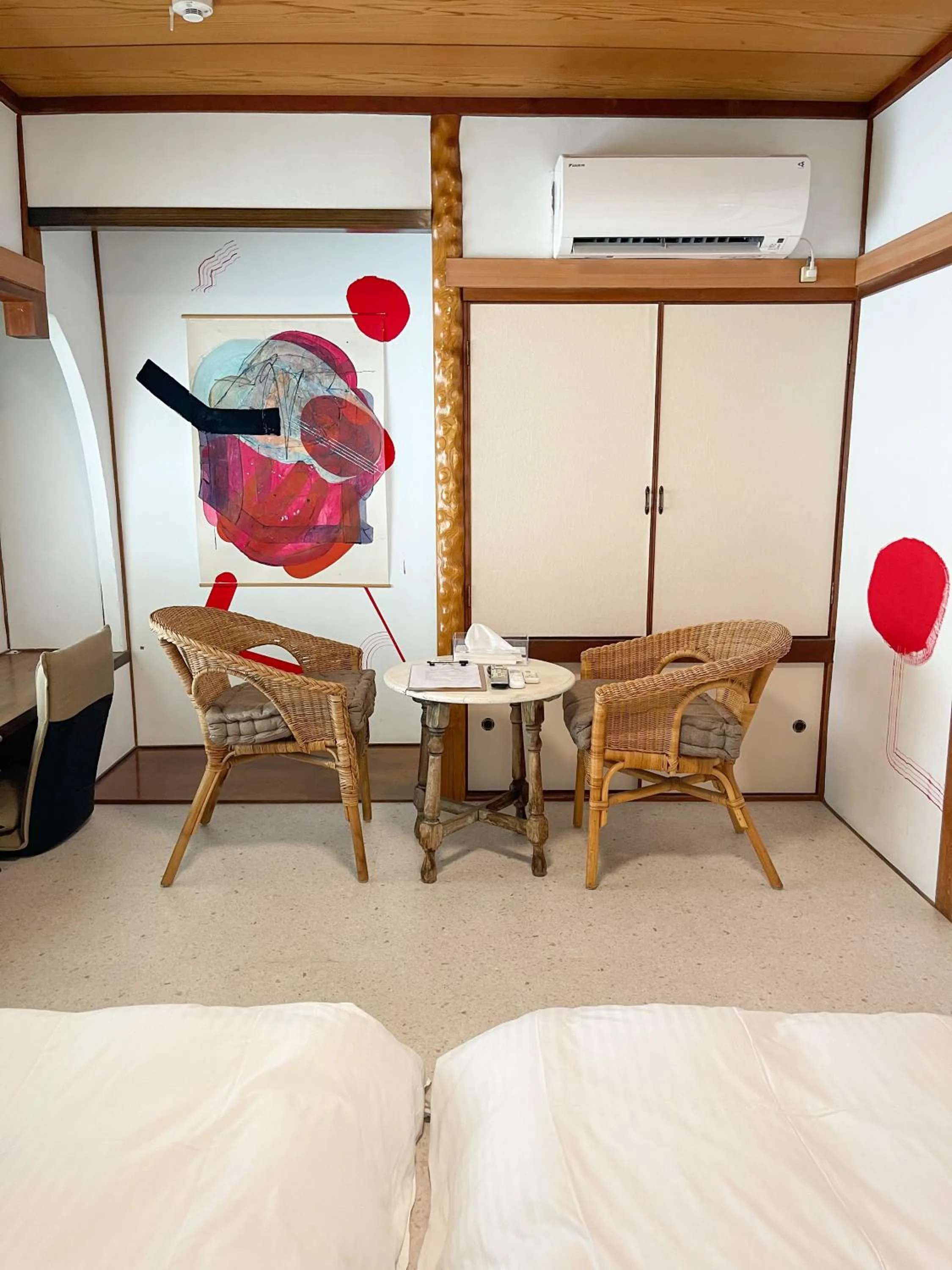 Bed in Kikusui Ryokan