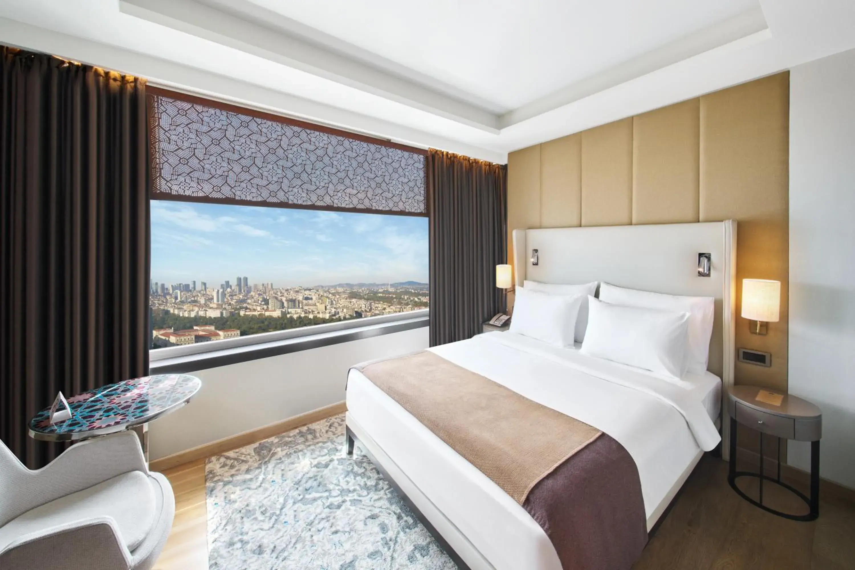Corner Double Room with City View in The Marmara Taksim Corner Double Room with City View in The Marmara Taksim