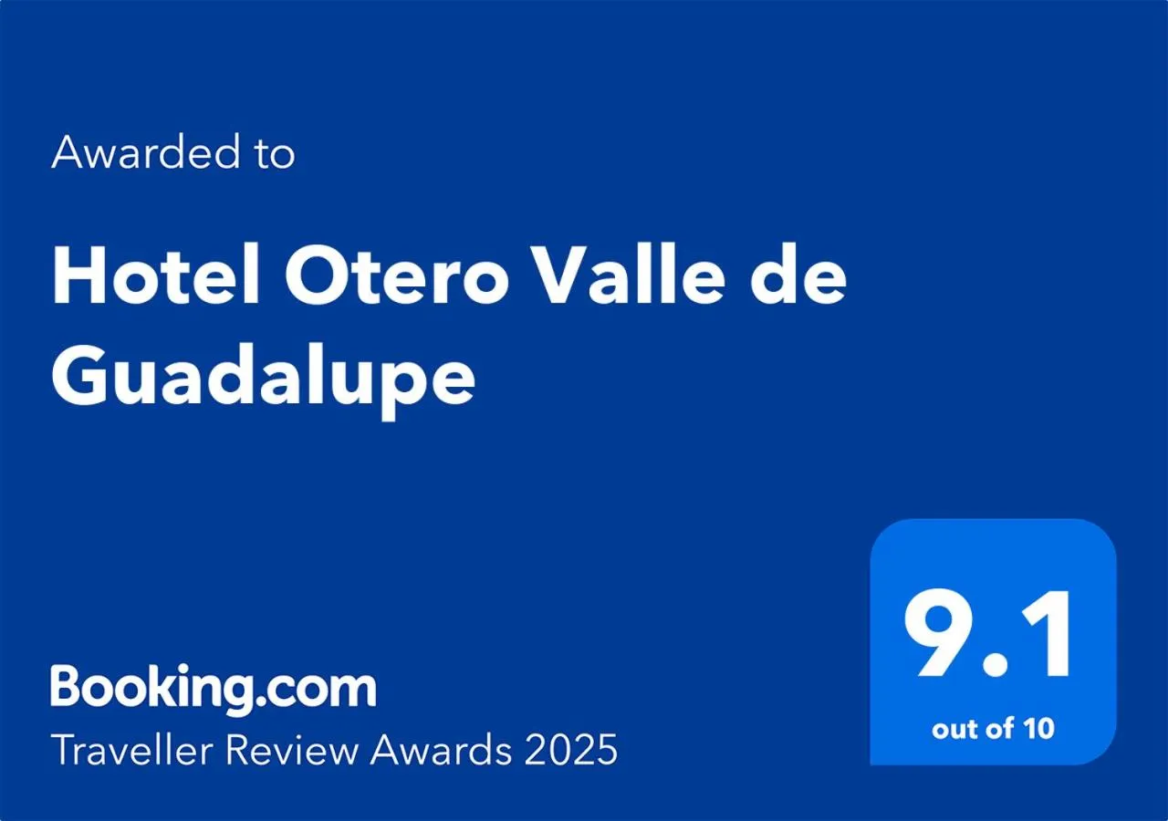 Certificate/Award in Hotel Otero Valle de Guadalupe