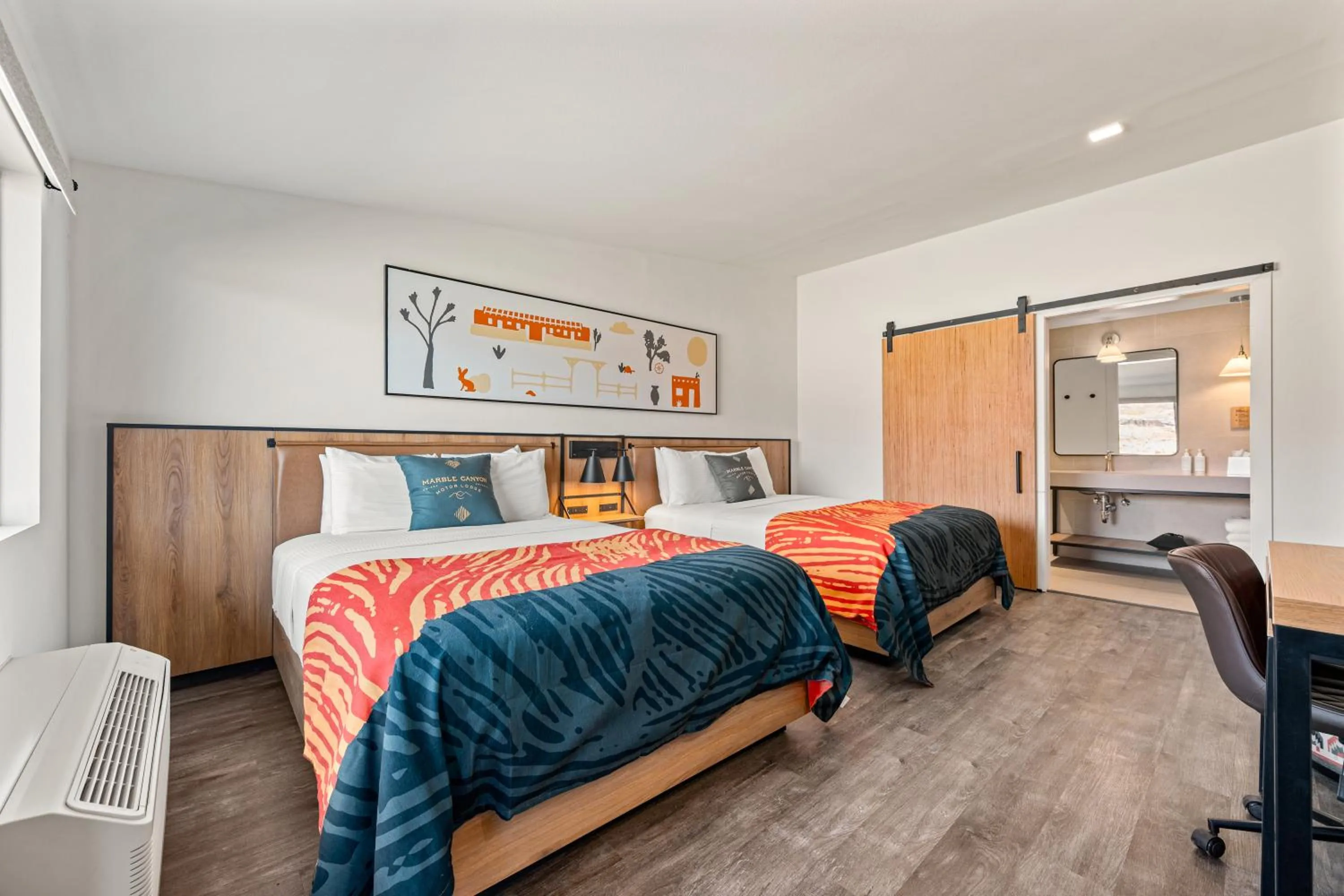 Bed in Marble Canyon Lodge