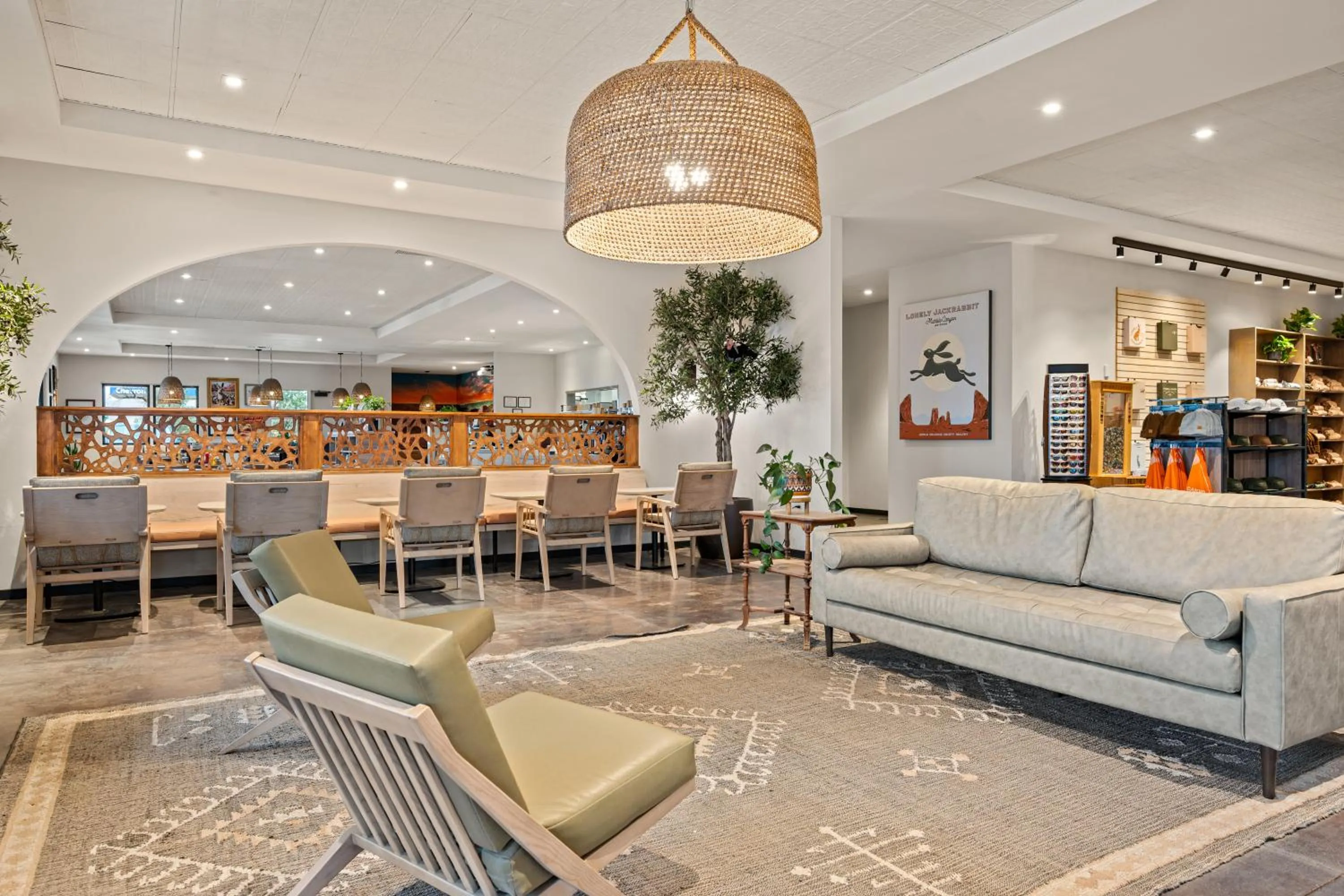 Seating area in Marble Canyon Lodge