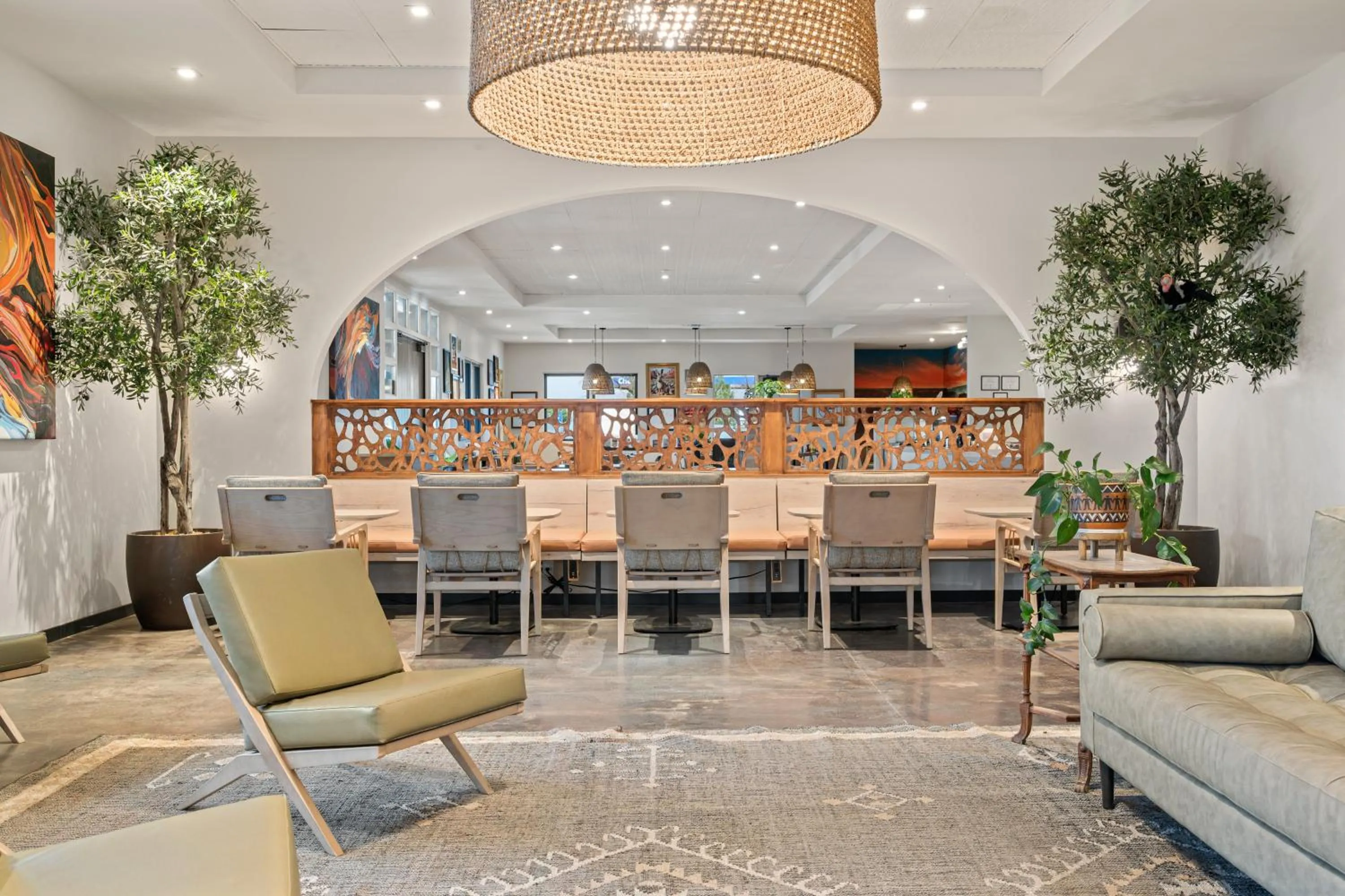 Seating area in Marble Canyon Lodge