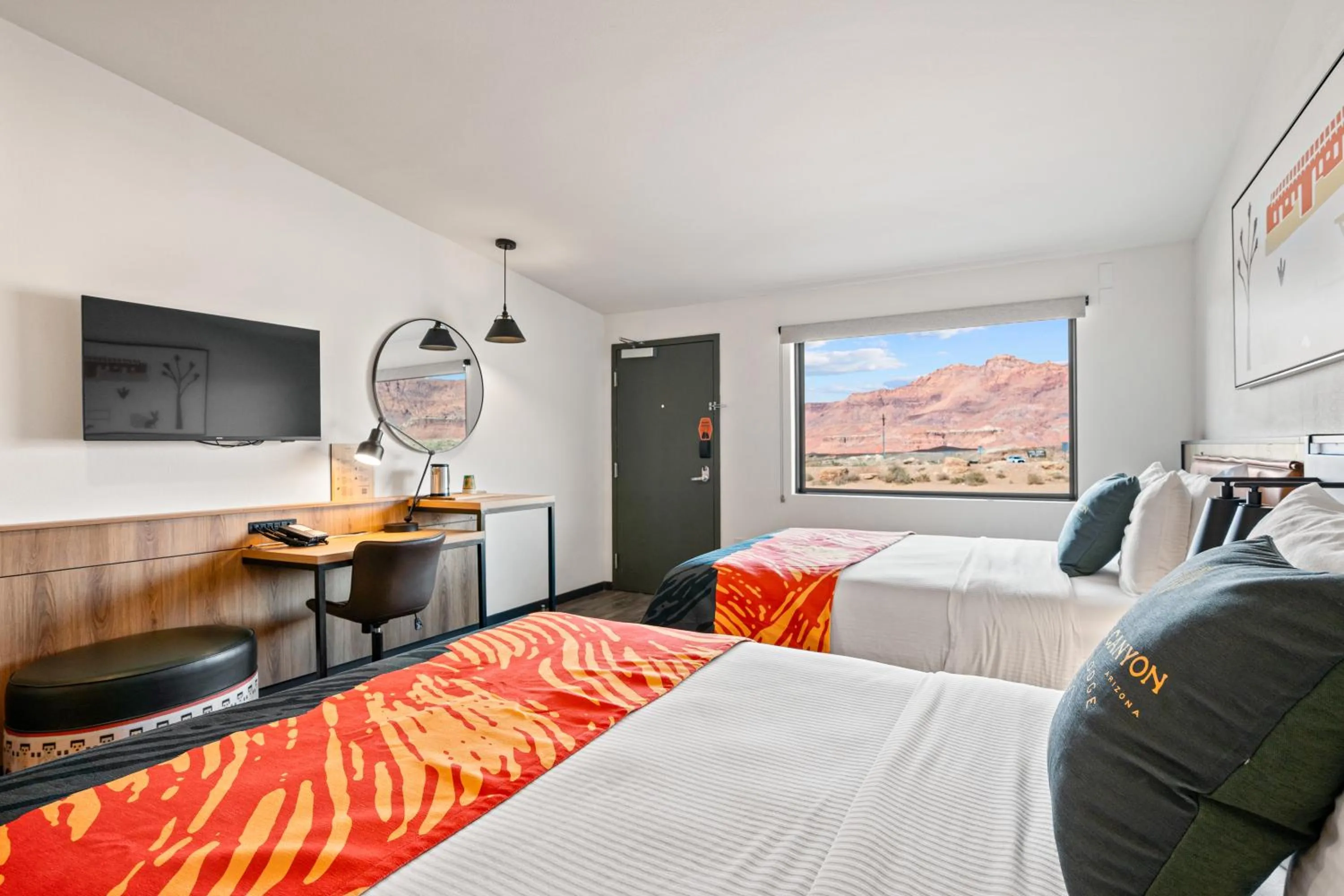 Bed in Marble Canyon Lodge