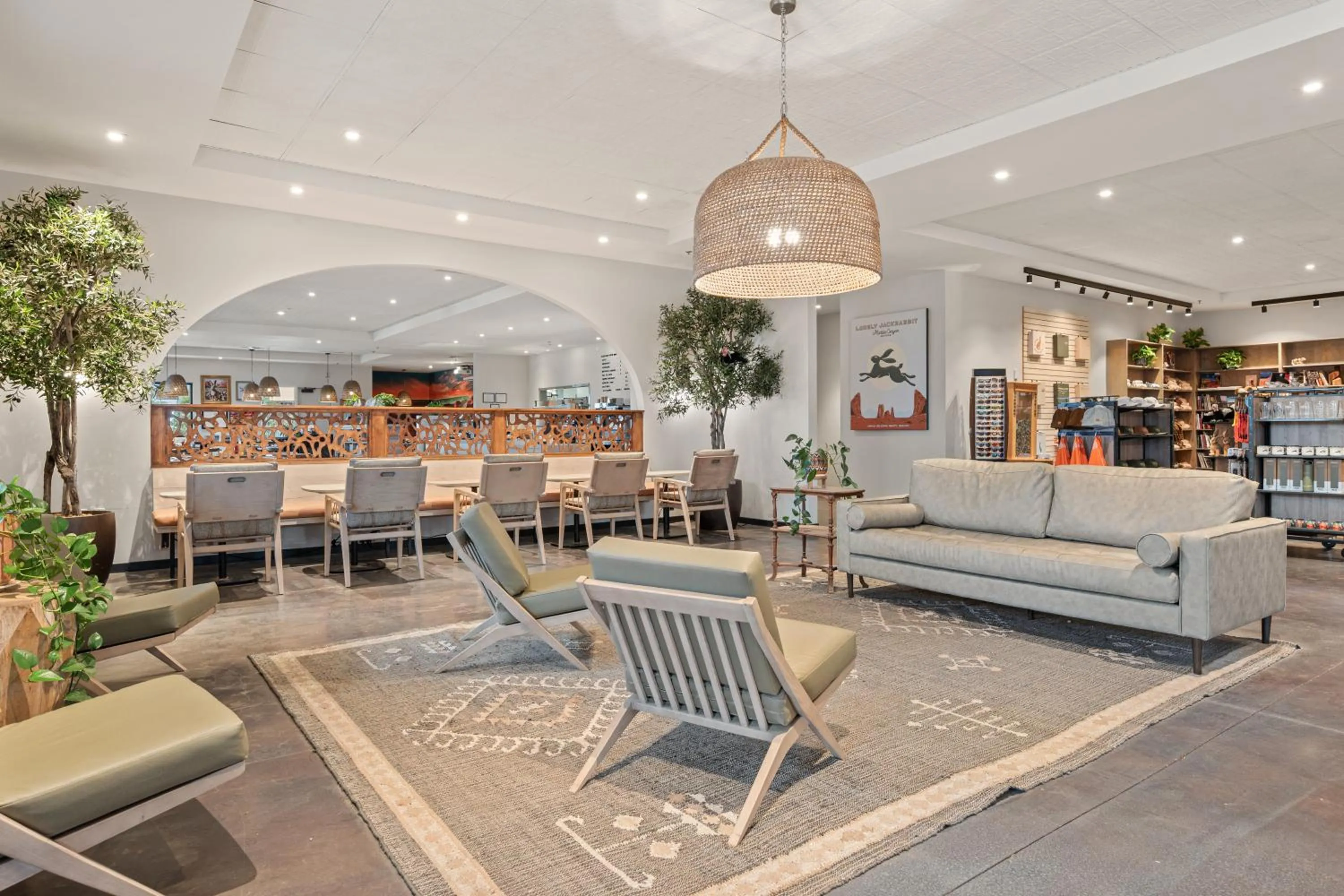 Seating area in Marble Canyon Lodge