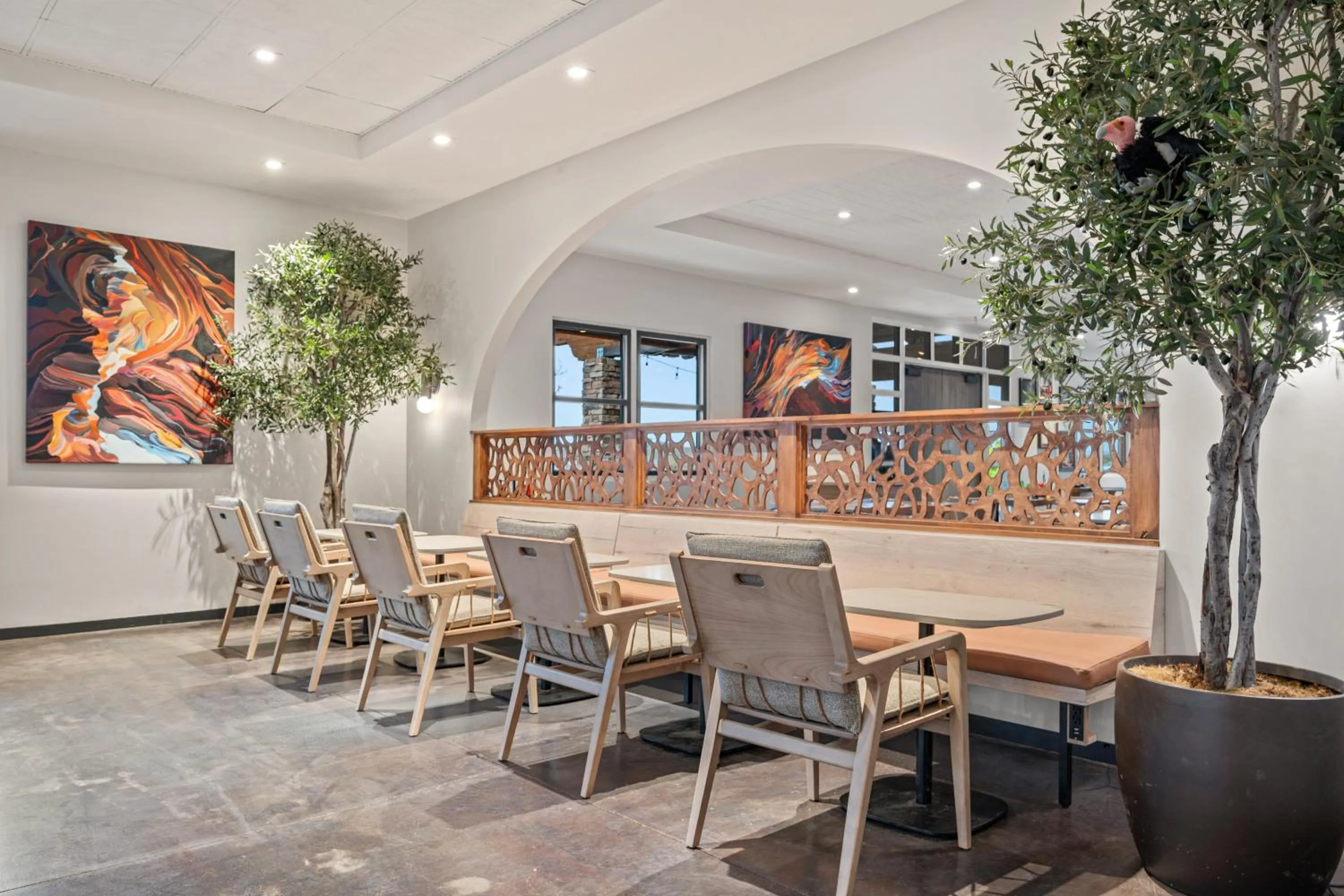 Seating area in Marble Canyon Lodge
